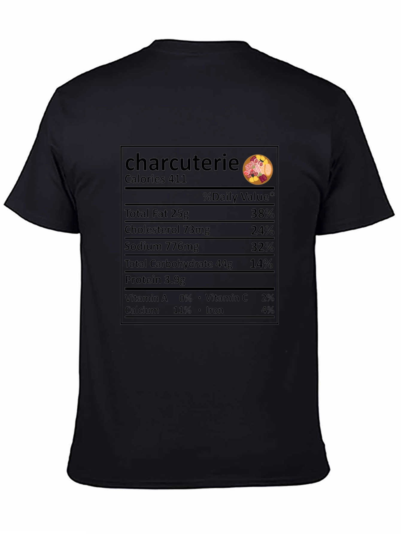 Charcuterie Nutrition Facts Novelty T-Shirt