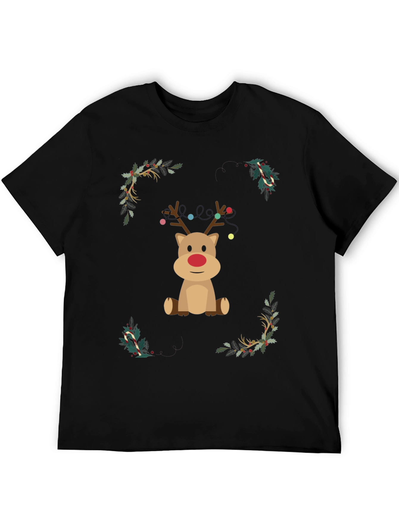 Festive Reindeer Christmas Graphic Tee