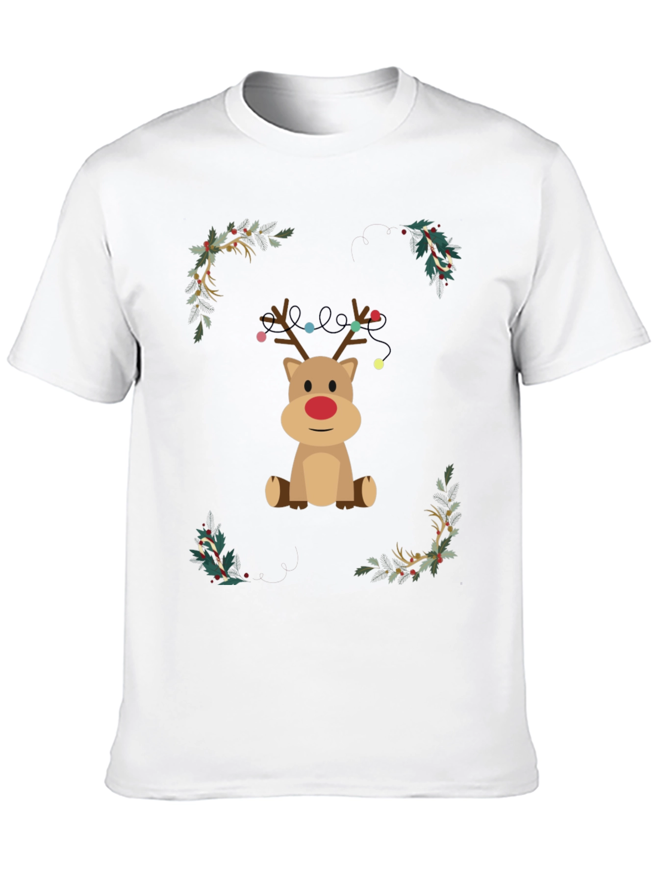 Festive Reindeer Christmas Graphic Tee