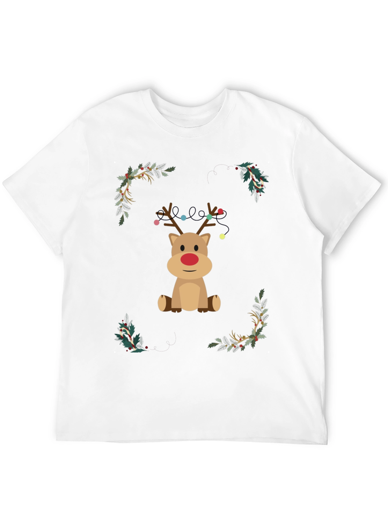 Festive Reindeer Christmas Graphic Tee