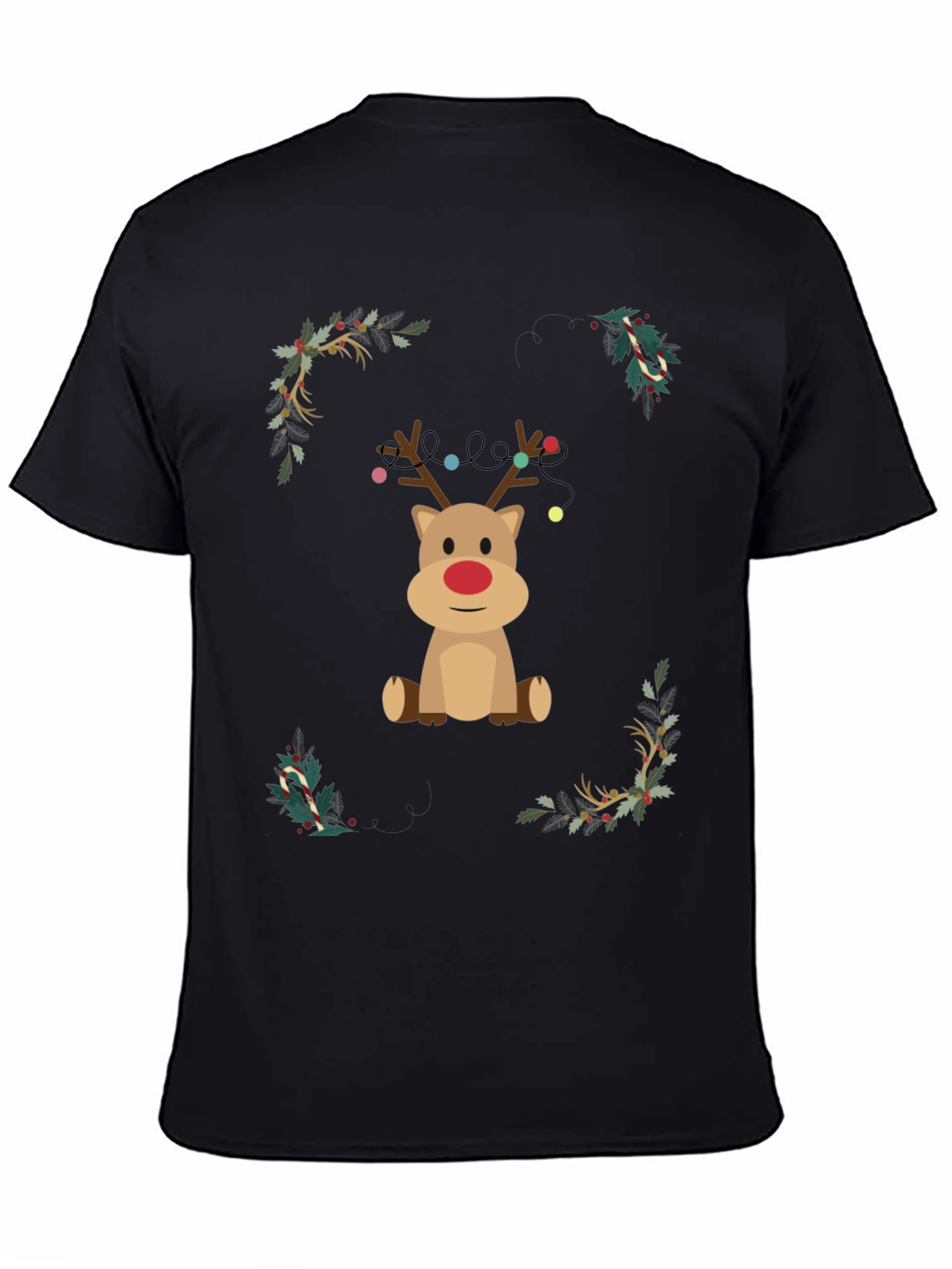 Festive Reindeer Christmas Graphic Tee