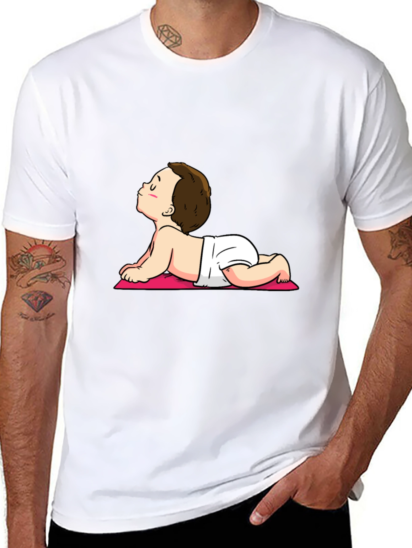Yoga Baby Black Cotton Tee