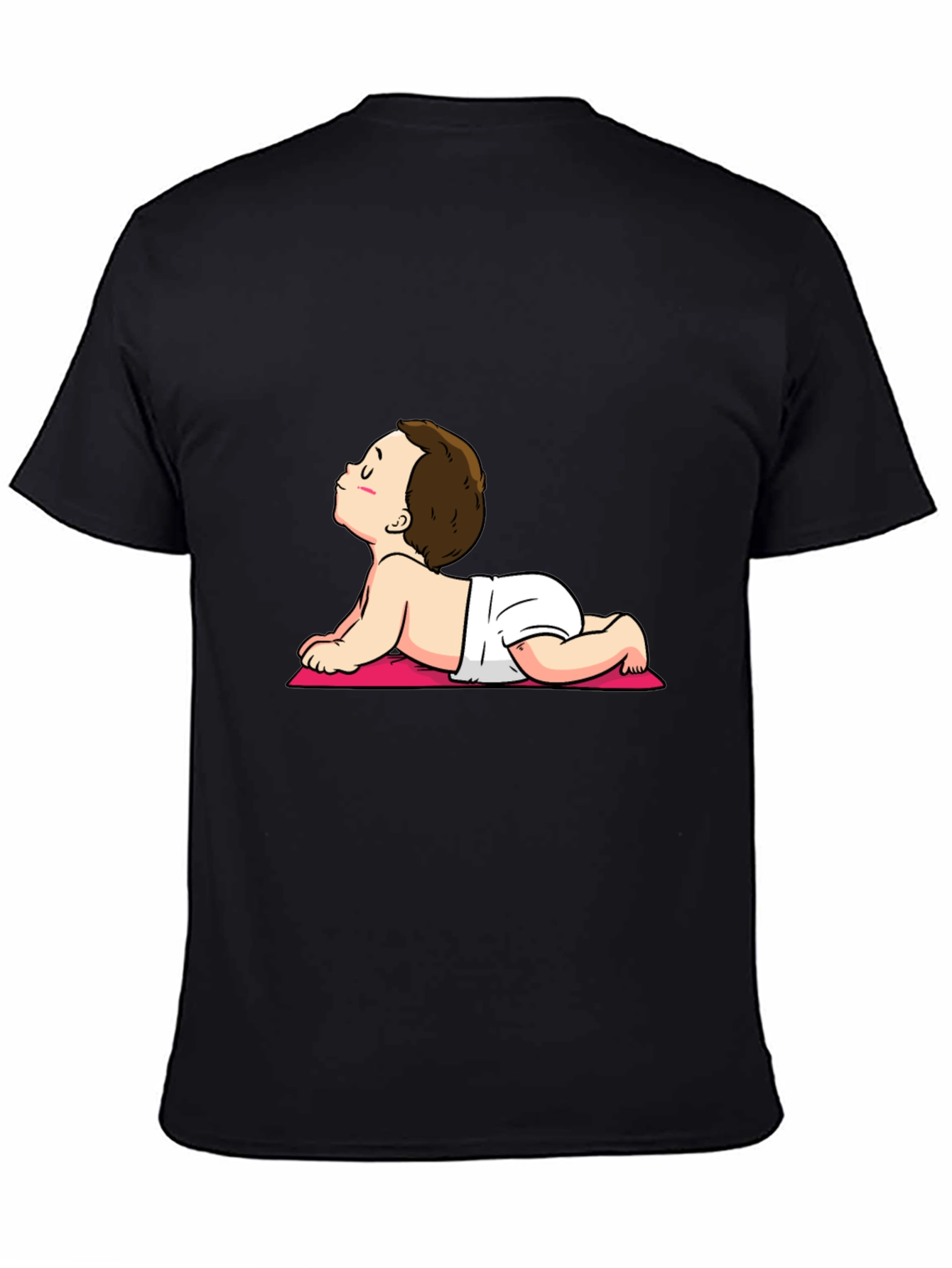 Yoga Baby Black Cotton Tee
