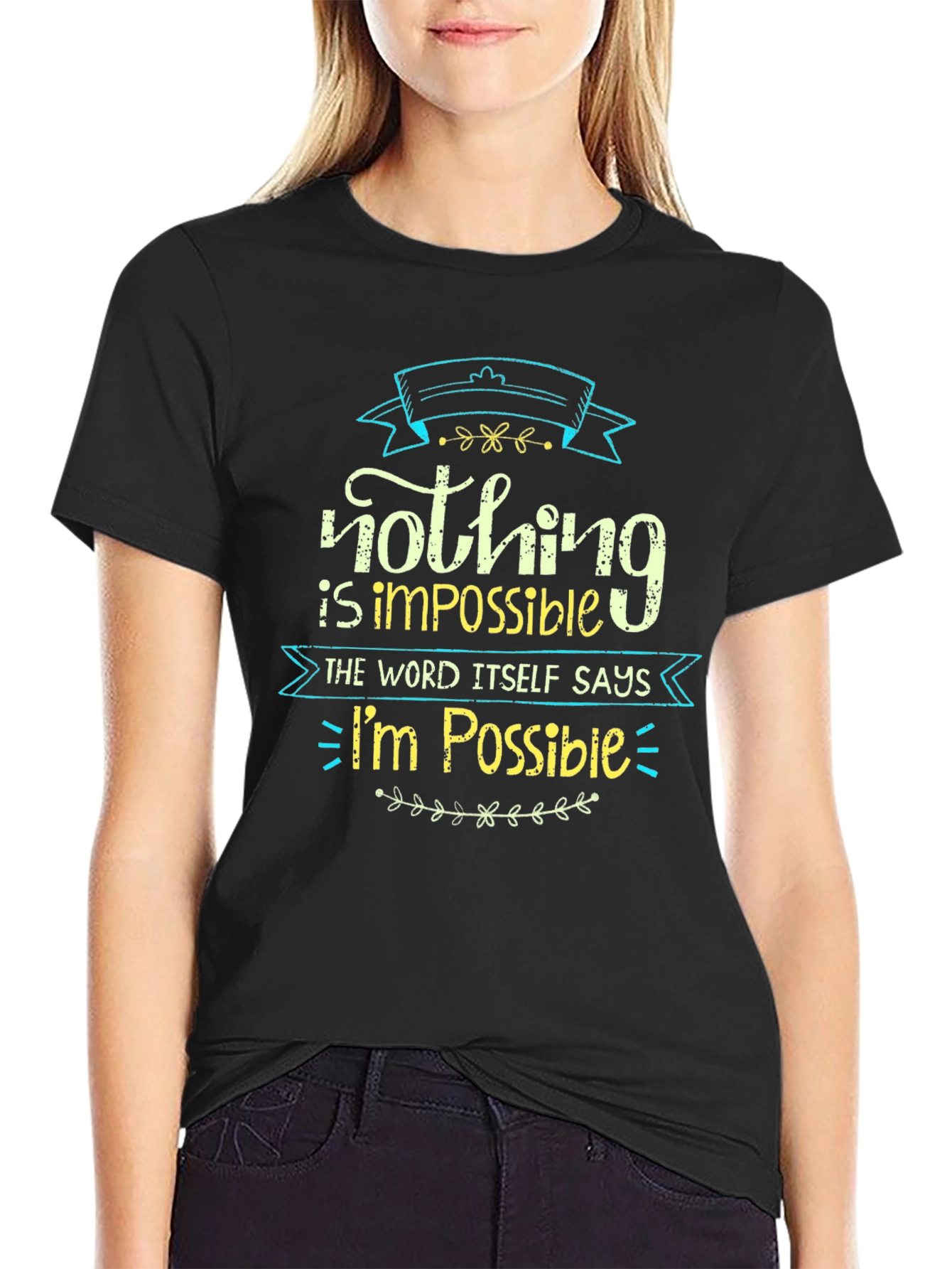 Nothing is Impossible Graphic Tee - Motivational Shirt