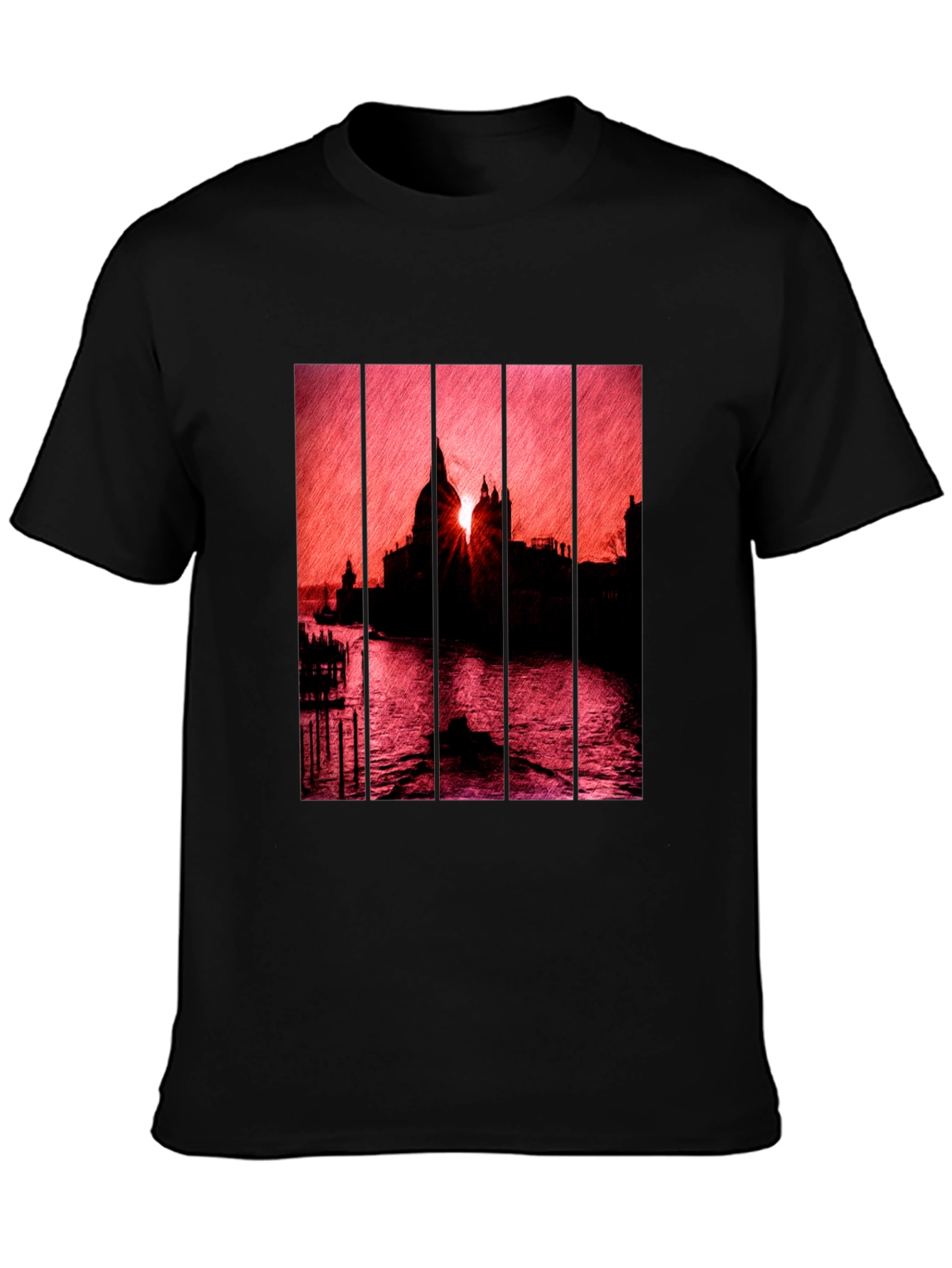 Venice Sunset Graphic Tee - Premium Comfort