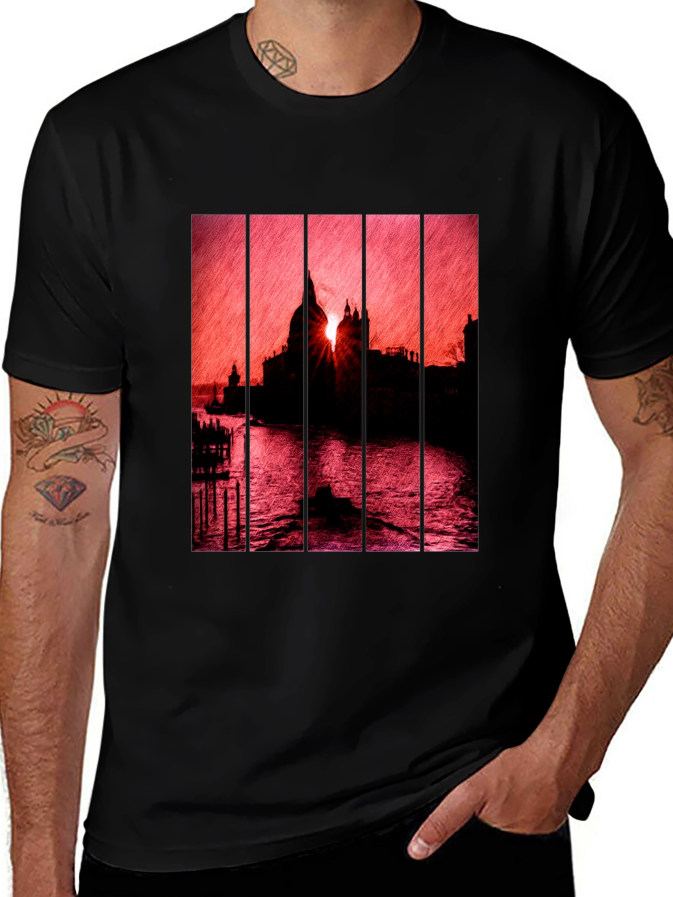 Venice Sunset Graphic Tee - Premium Comfort