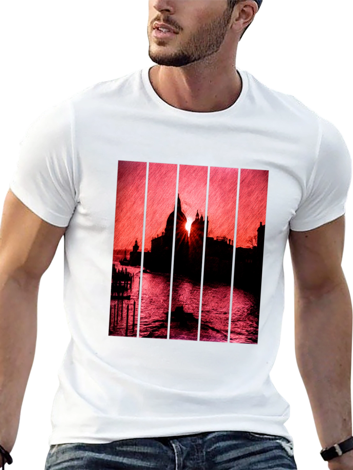 Venice Sunset Graphic Tee - Premium Comfort