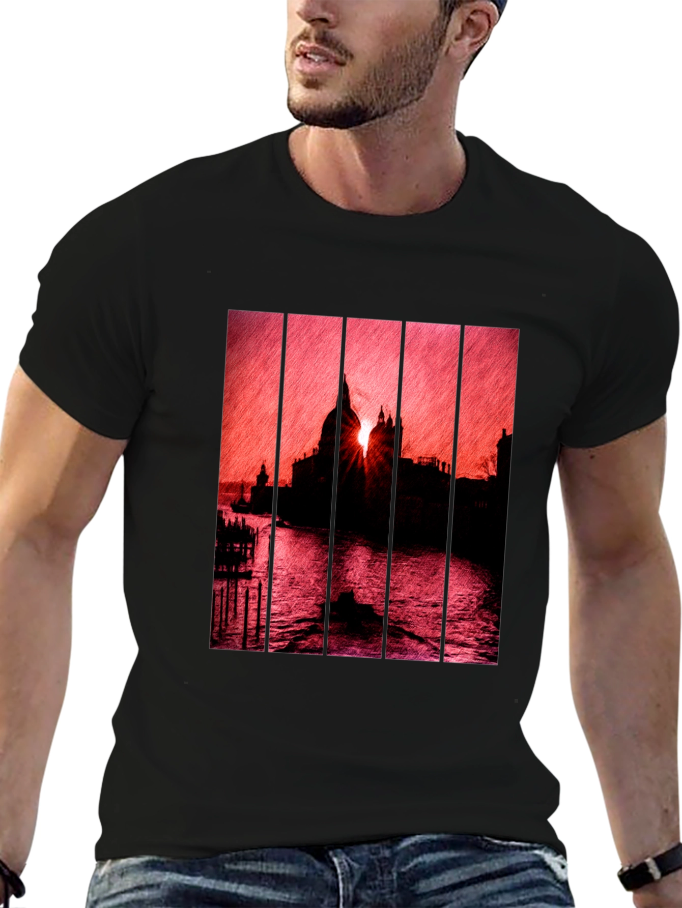 Venice Sunset Graphic Tee - Premium Comfort