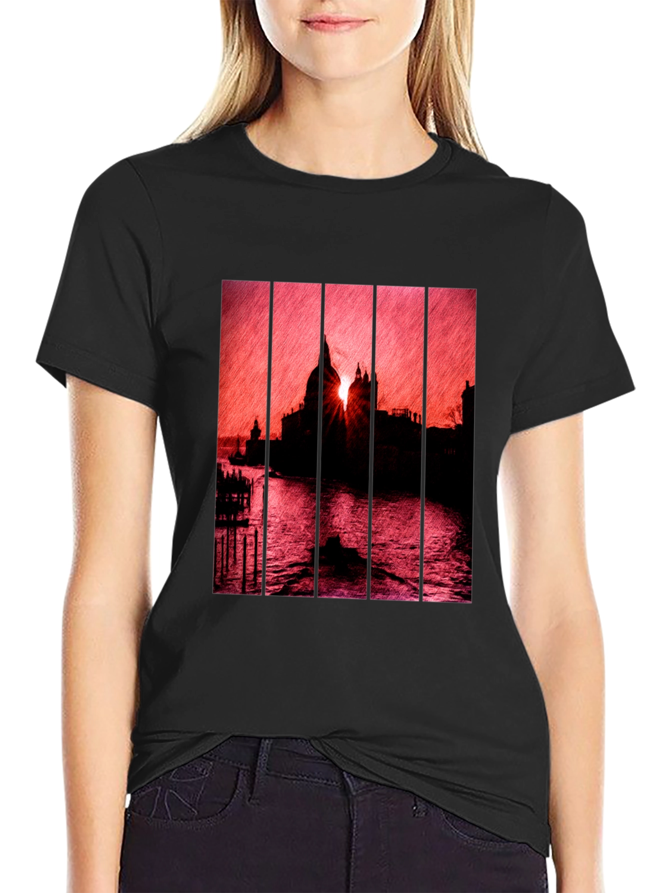 Venice Sunset Graphic Tee - Premium Comfort