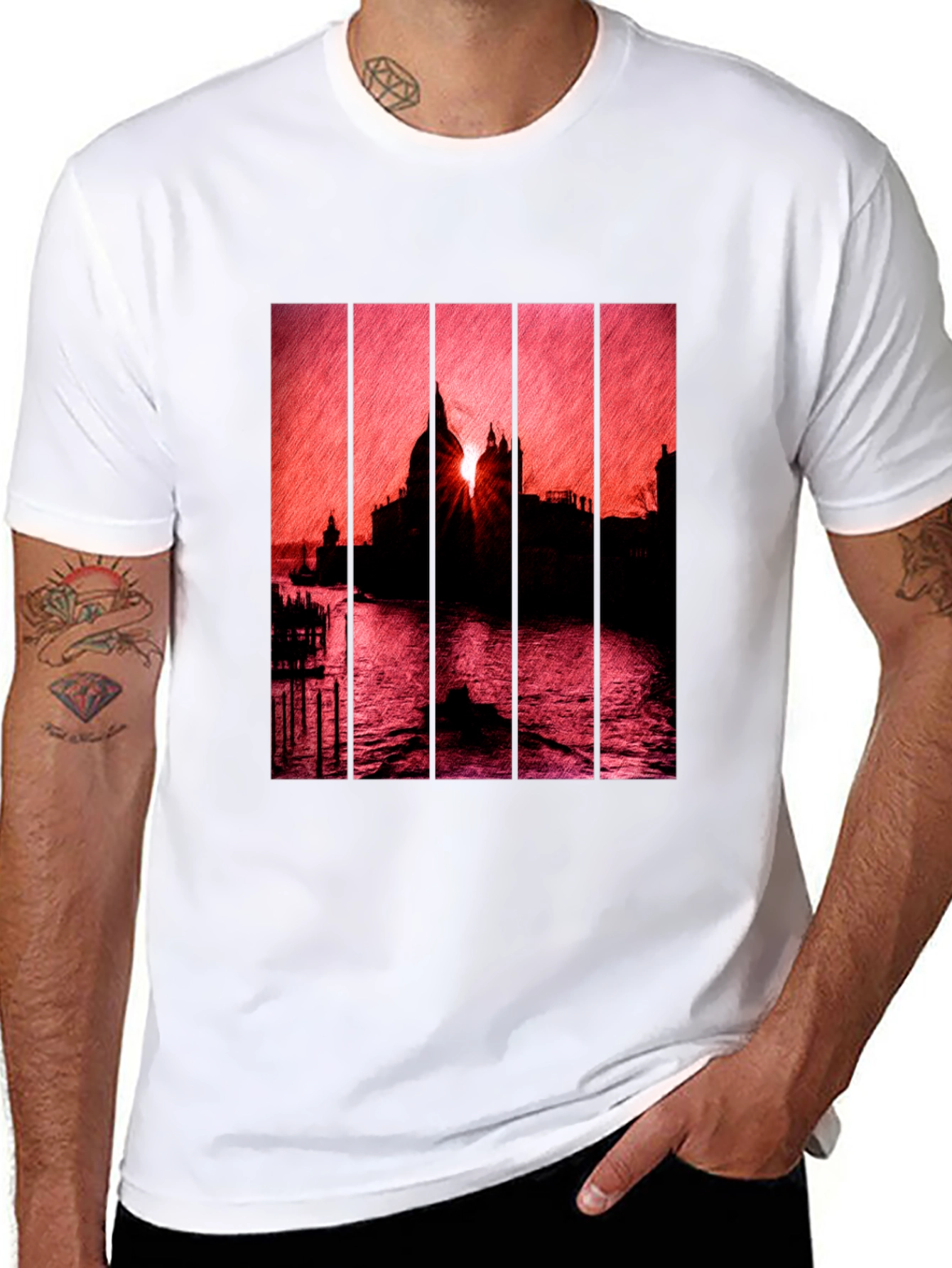 Venice Sunset Graphic Tee - Premium Comfort