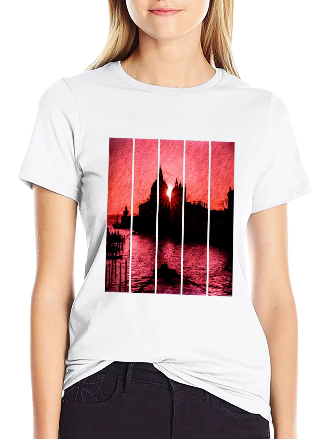 Venice Sunset Graphic Tee - Premium Comfort
