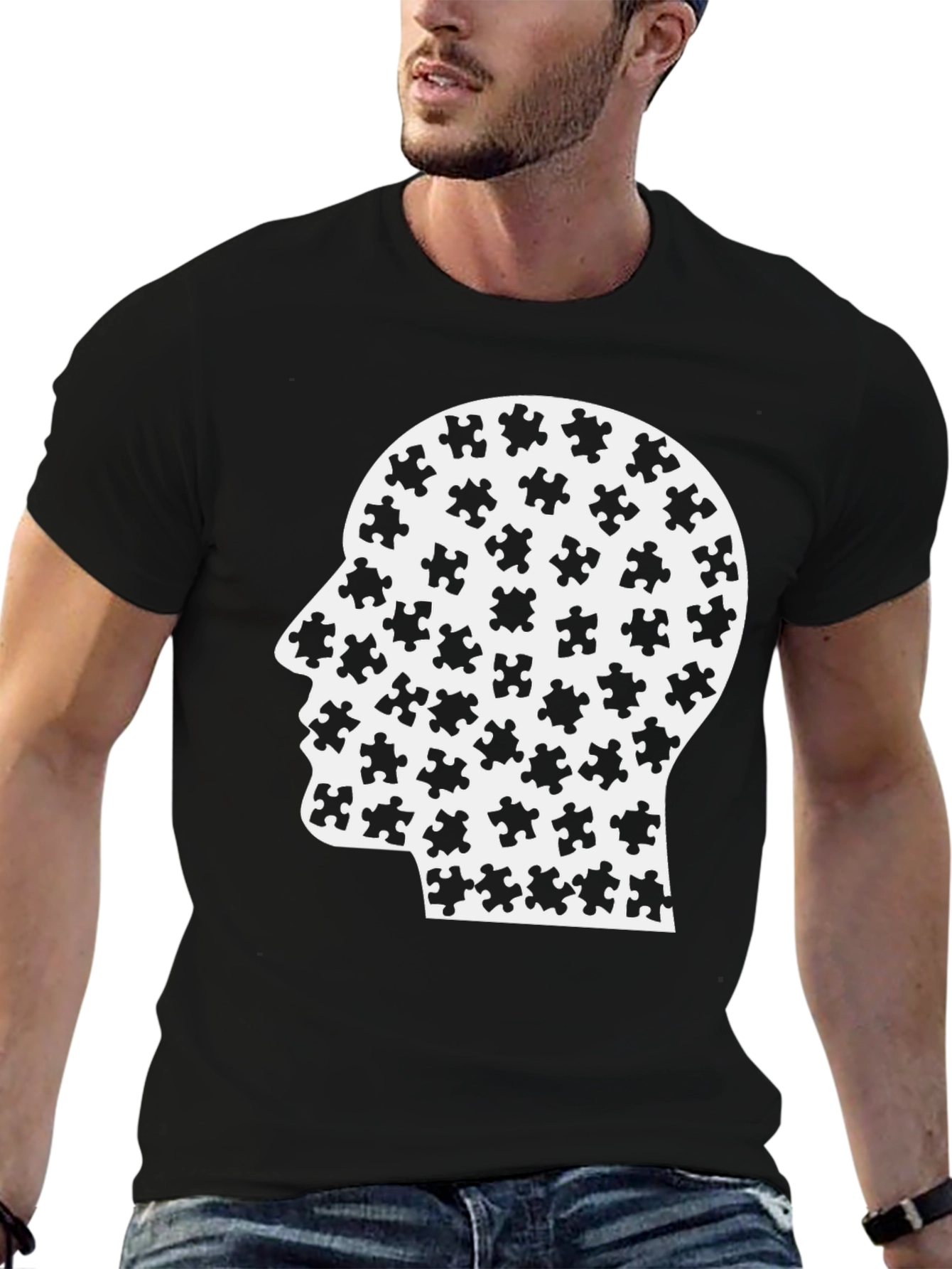 Puzzle Mind T-Shirt - Black Graphic Tee