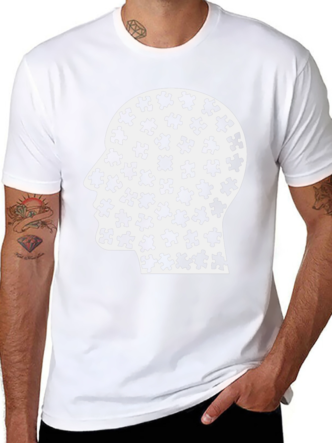 Puzzle Mind T-Shirt - Black Graphic Tee