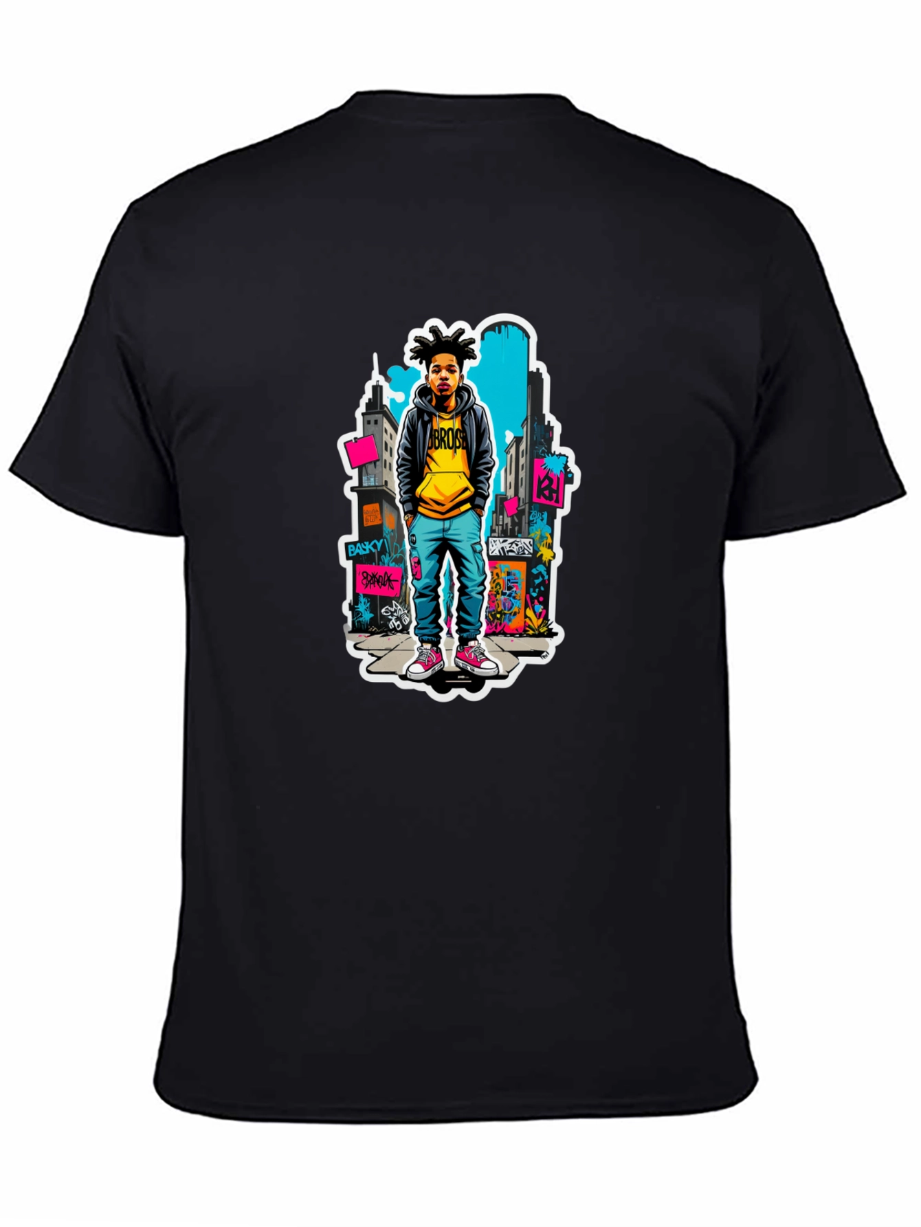 Urban Youth Graphic Tee - Black