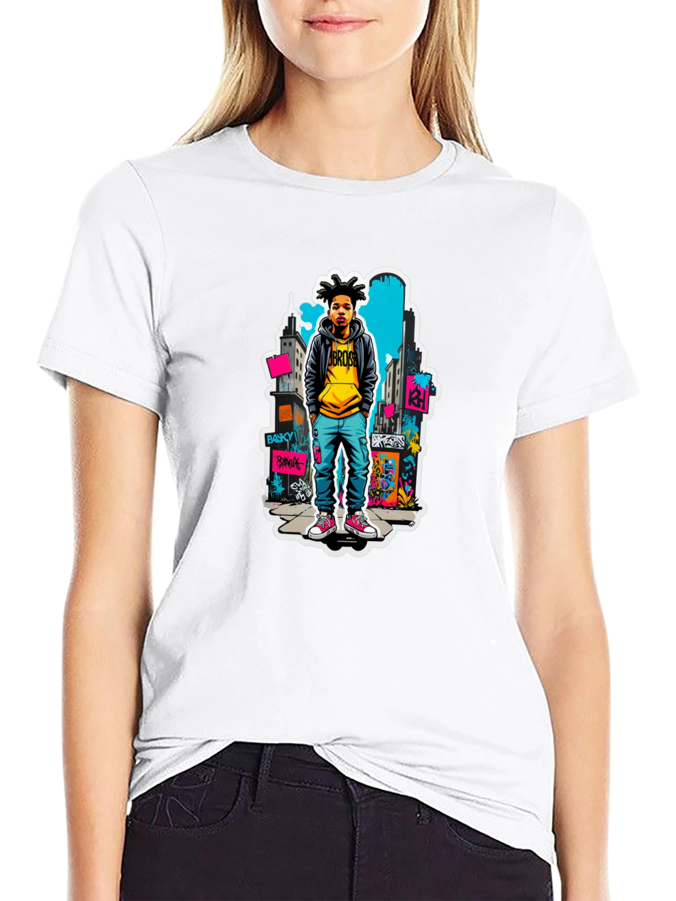 Urban Youth Graphic Tee - Black