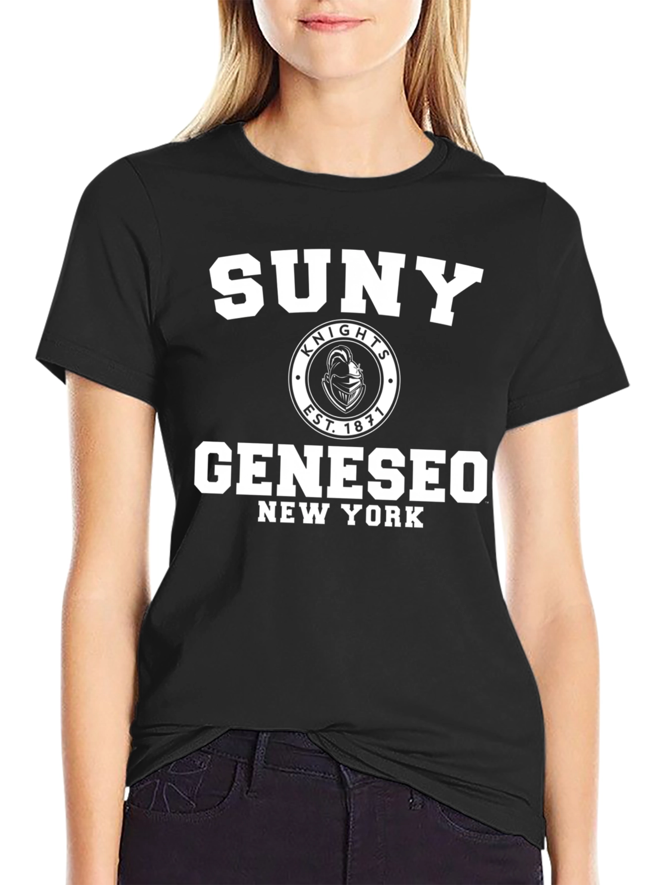 SUNY Geneseo Knights Black T-Shirt