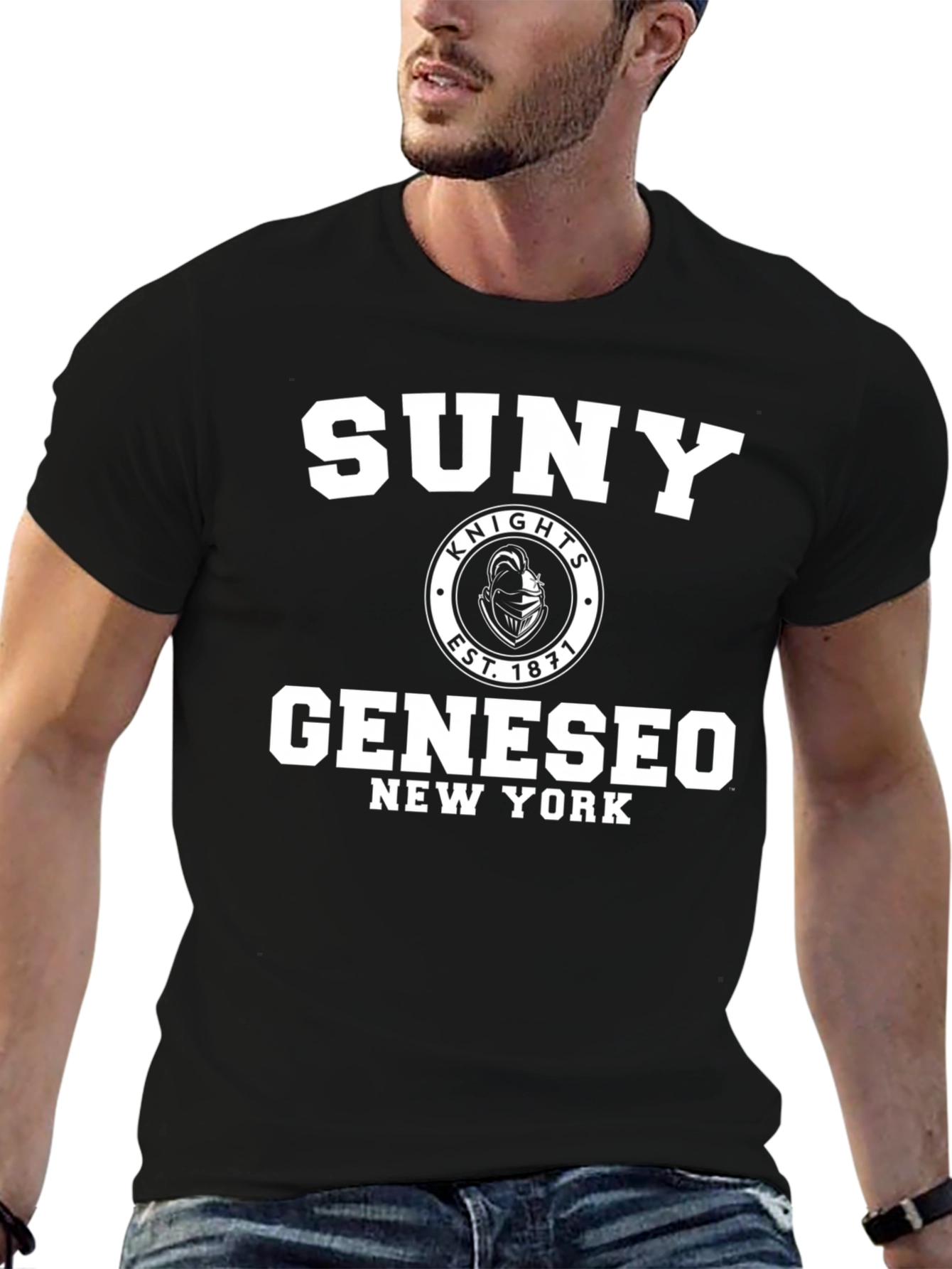SUNY Geneseo Knights Black T-Shirt