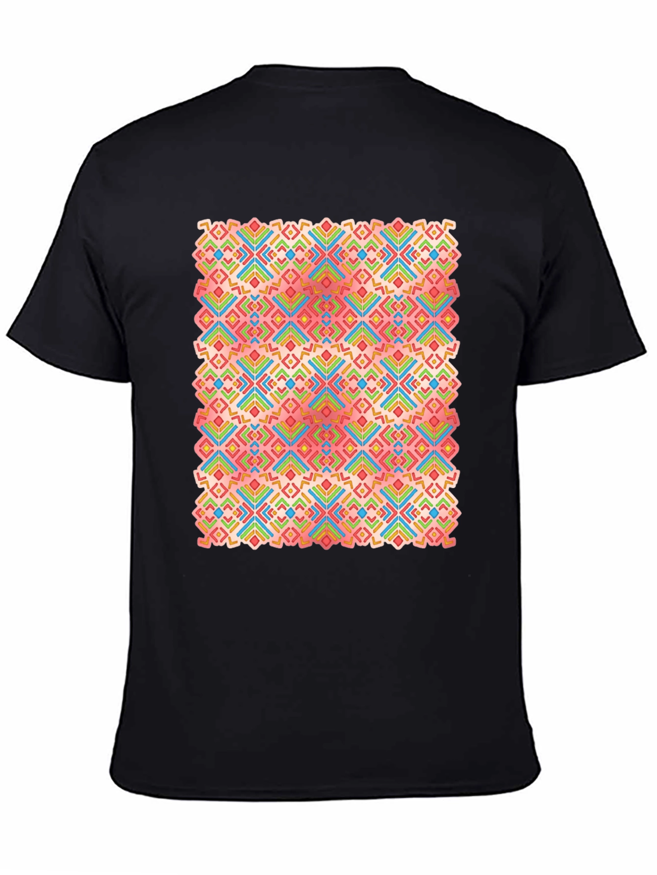 Geometric Pattern Black T-Shirt