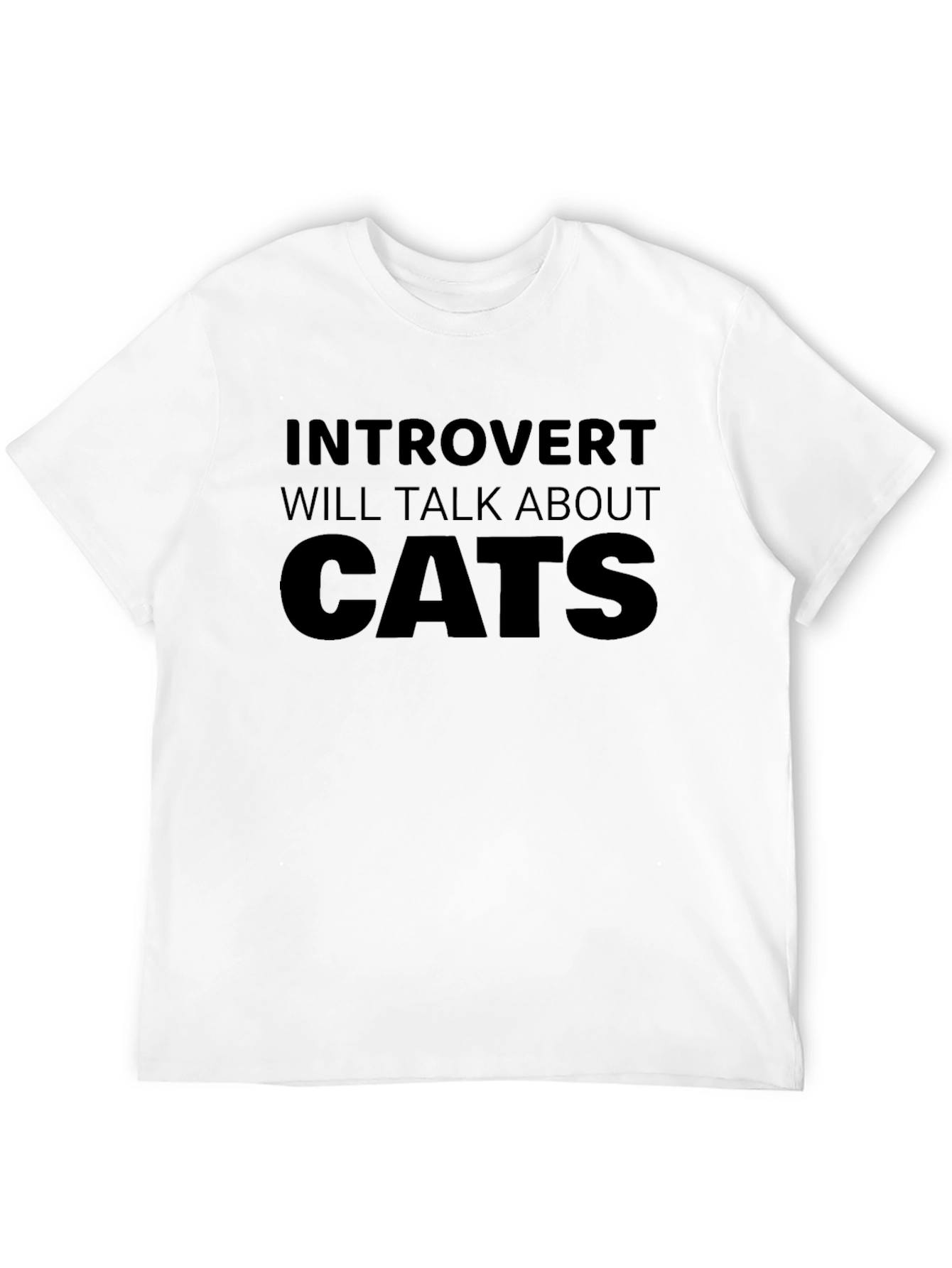 Introvert Cats Graphic Tee - Soft Cotton Casual Shirt