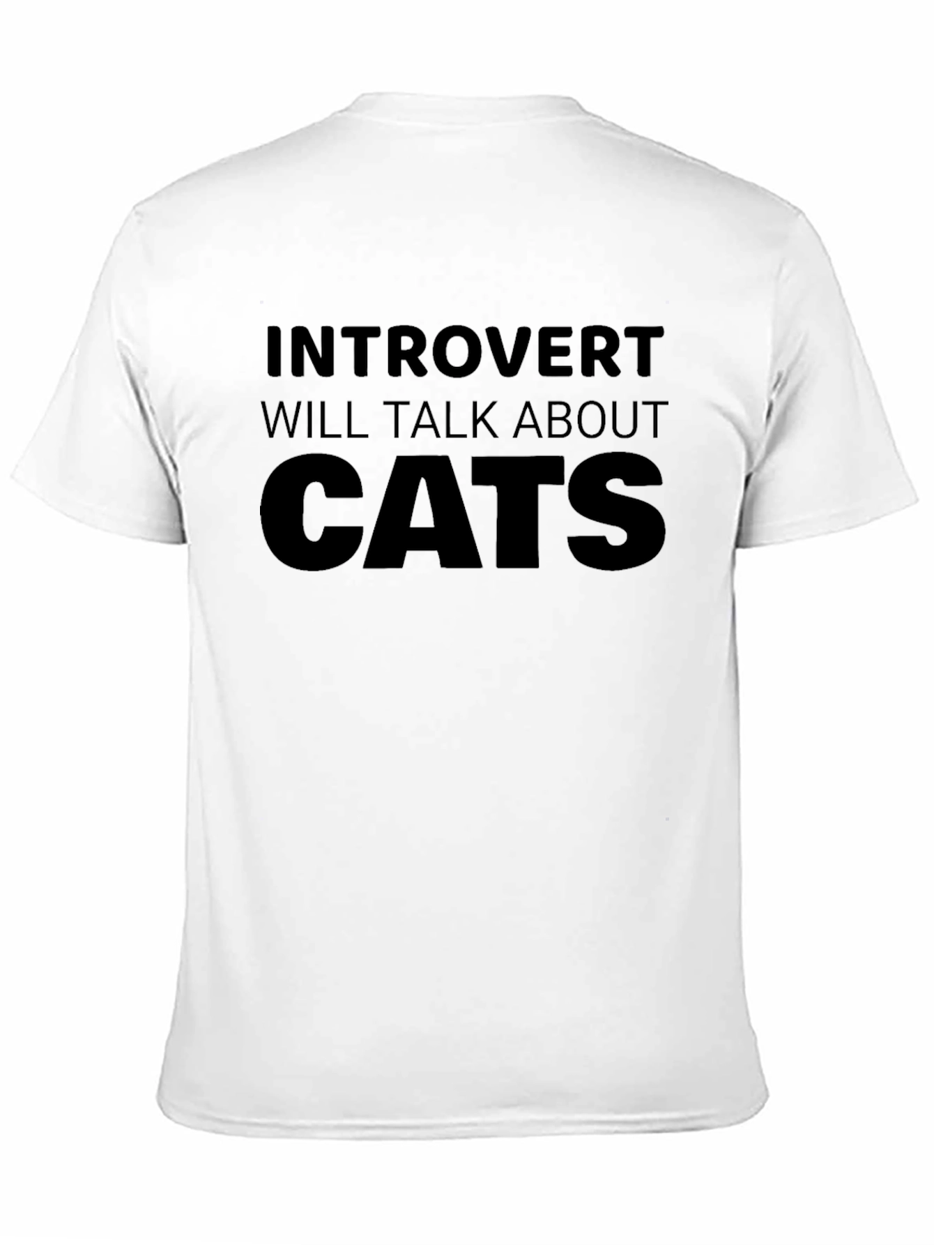 Introvert Cats Graphic Tee - Soft Cotton Casual Shirt
