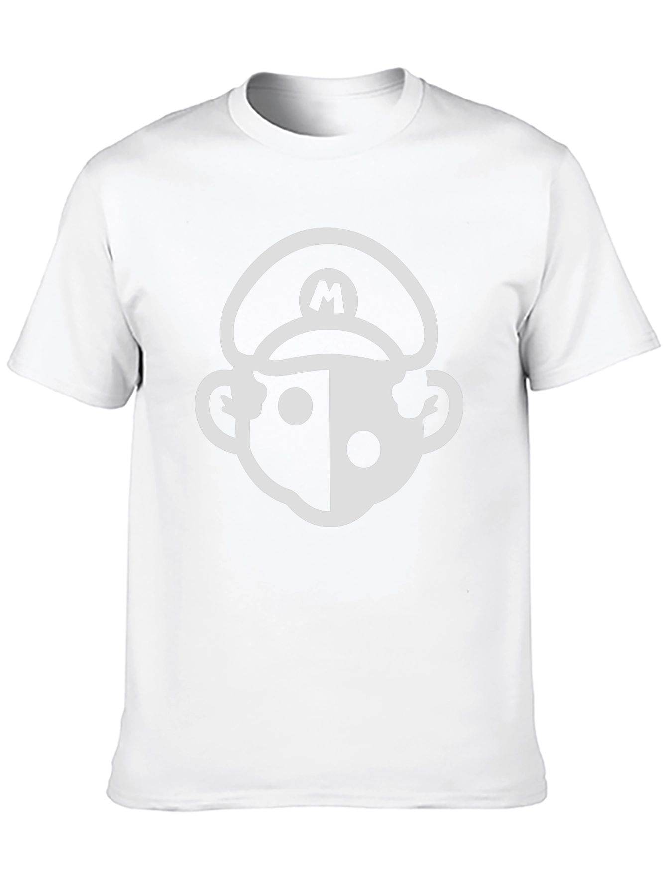 Mario Inspired Graphic Tee - Black Cotton Blend T-Shirt
