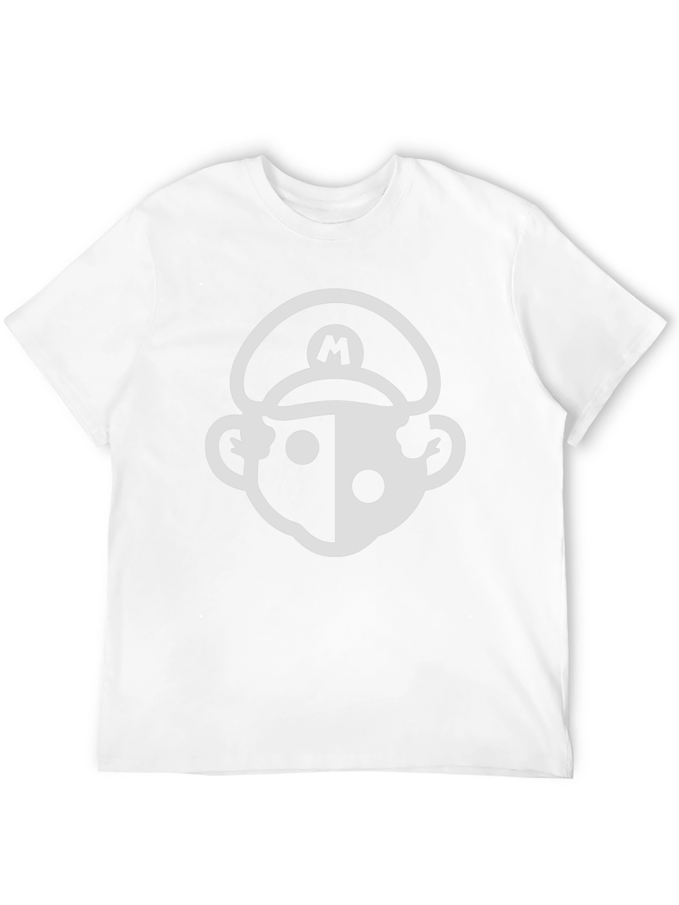 Mario Inspired Graphic Tee - Black Cotton Blend T-Shirt