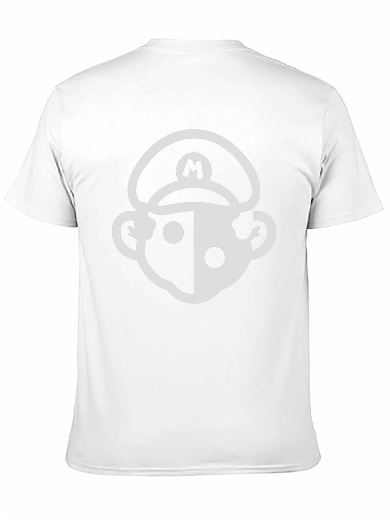 Mario Inspired Graphic Tee - Black Cotton Blend T-Shirt