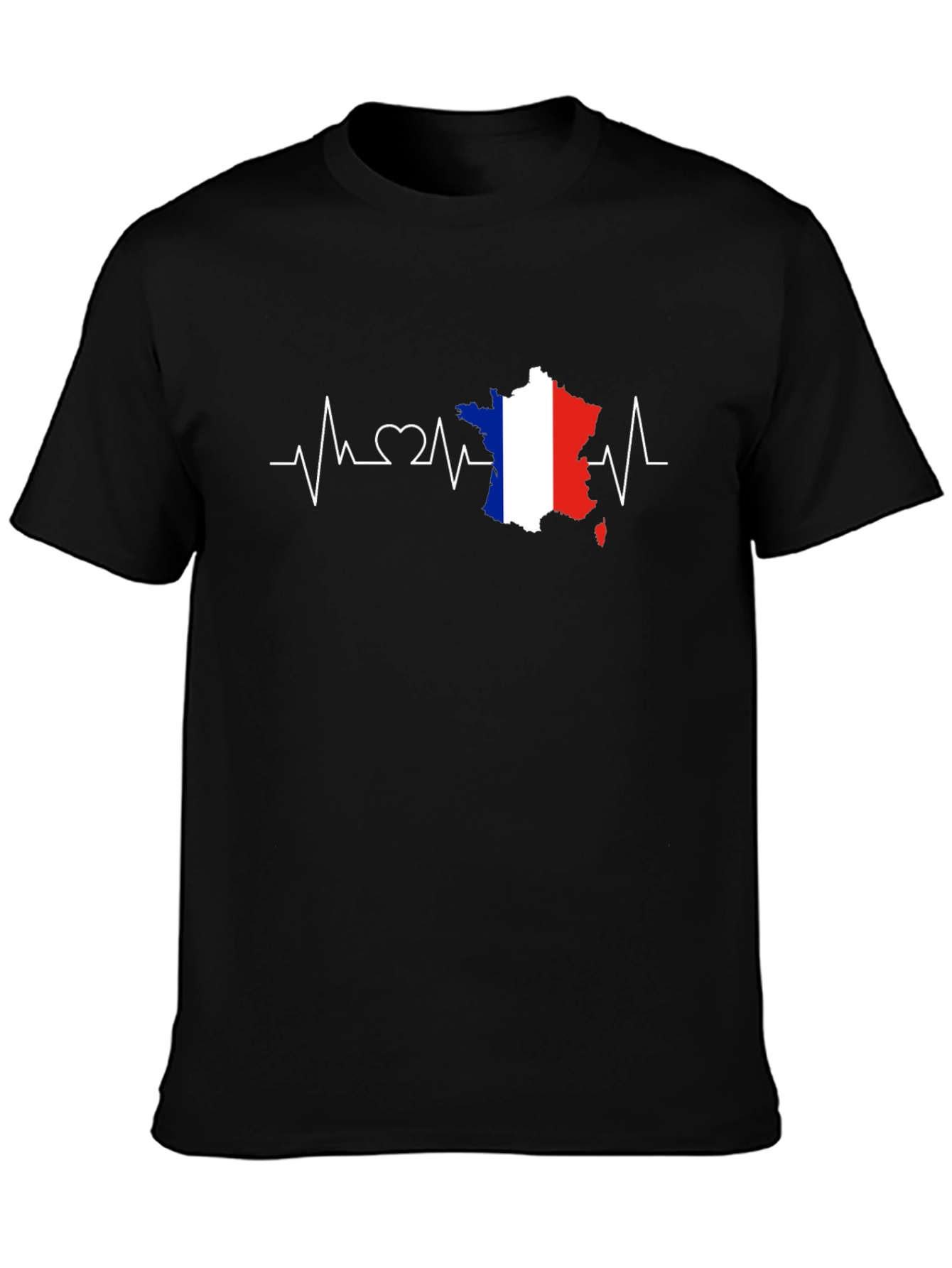 France Flag Heartbeat T-Shirt
