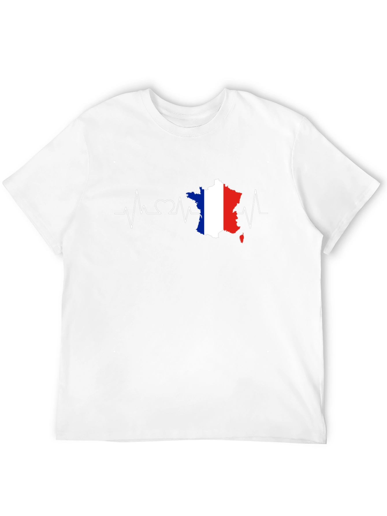 France Flag Heartbeat T-Shirt