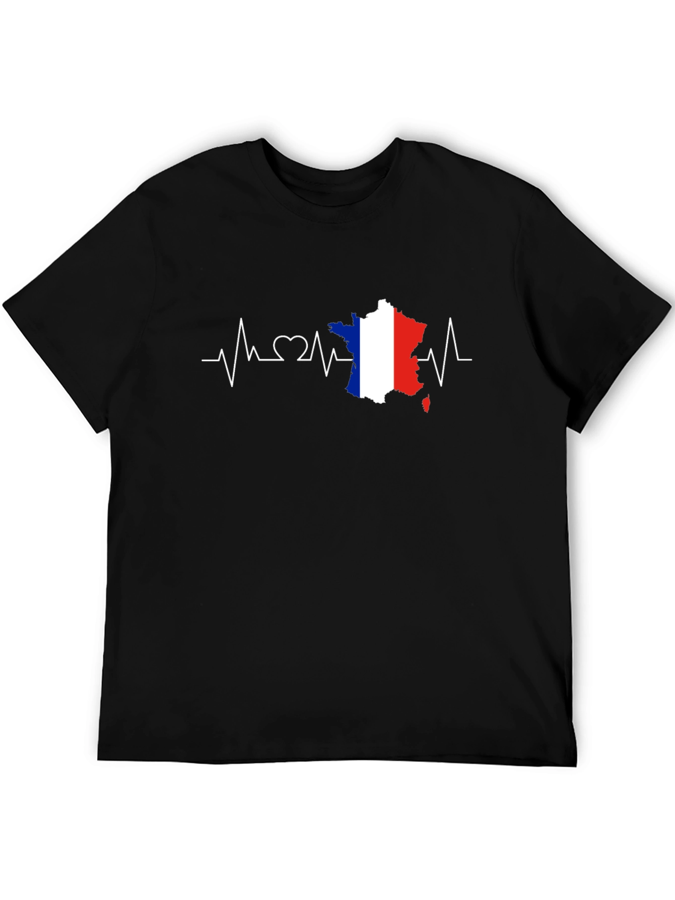 France Flag Heartbeat T-Shirt