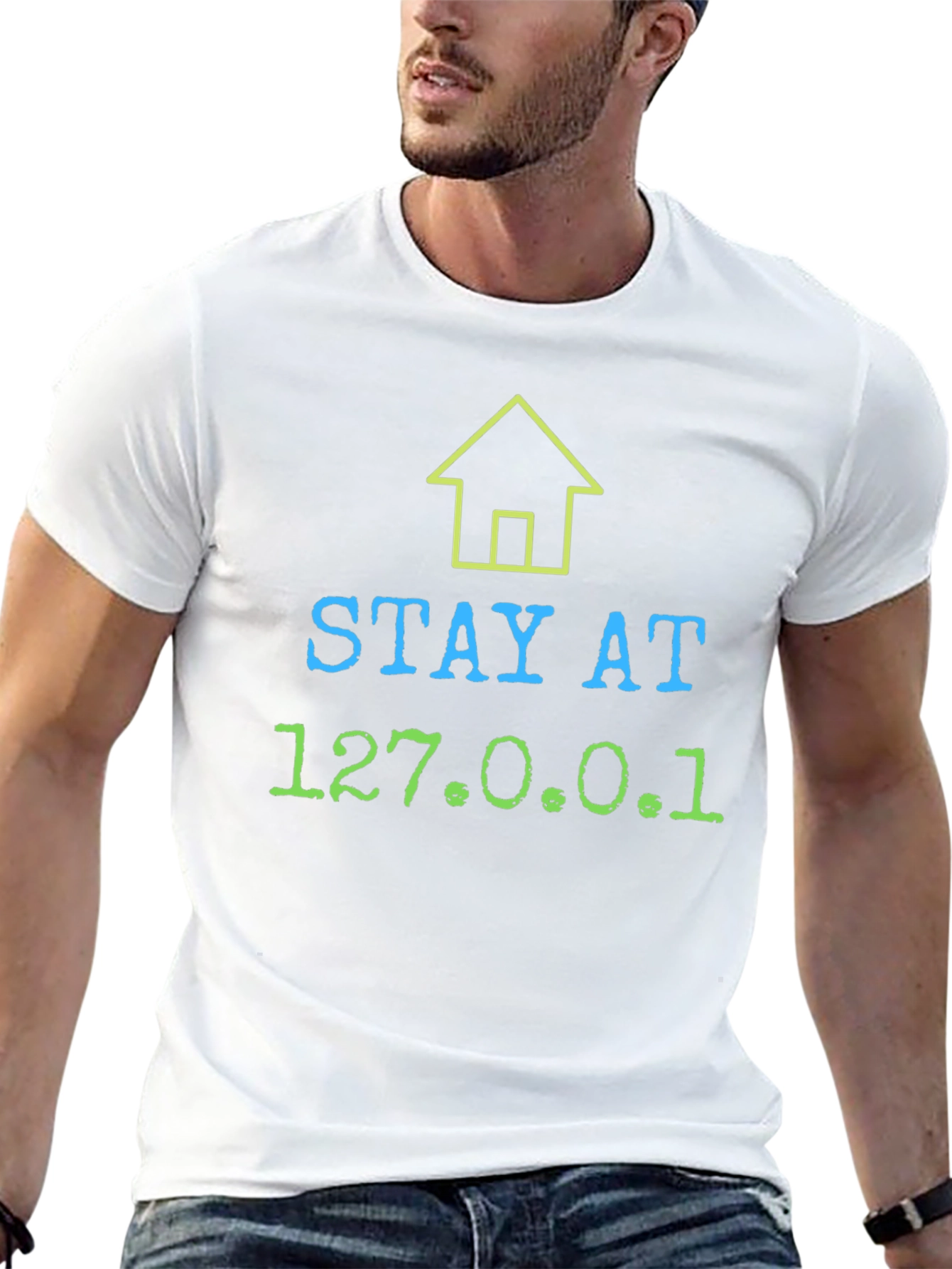 Stay At Home T-Shirt 127.0.0.1 Localhost Tee