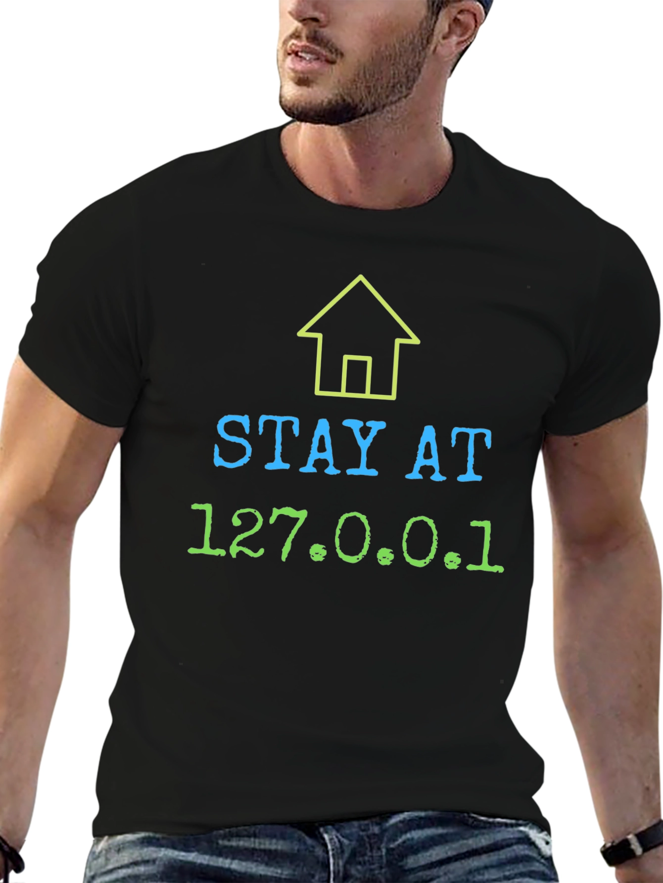 Stay At Home T-Shirt 127.0.0.1 Localhost Tee