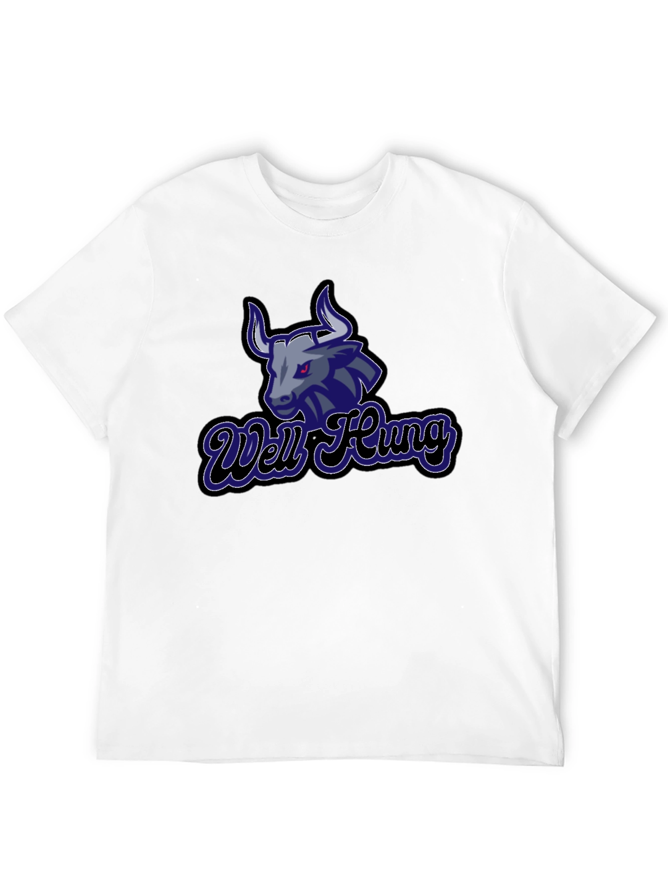 Well Hung Bull Graphic Tee - Black Cotton T-Shirt