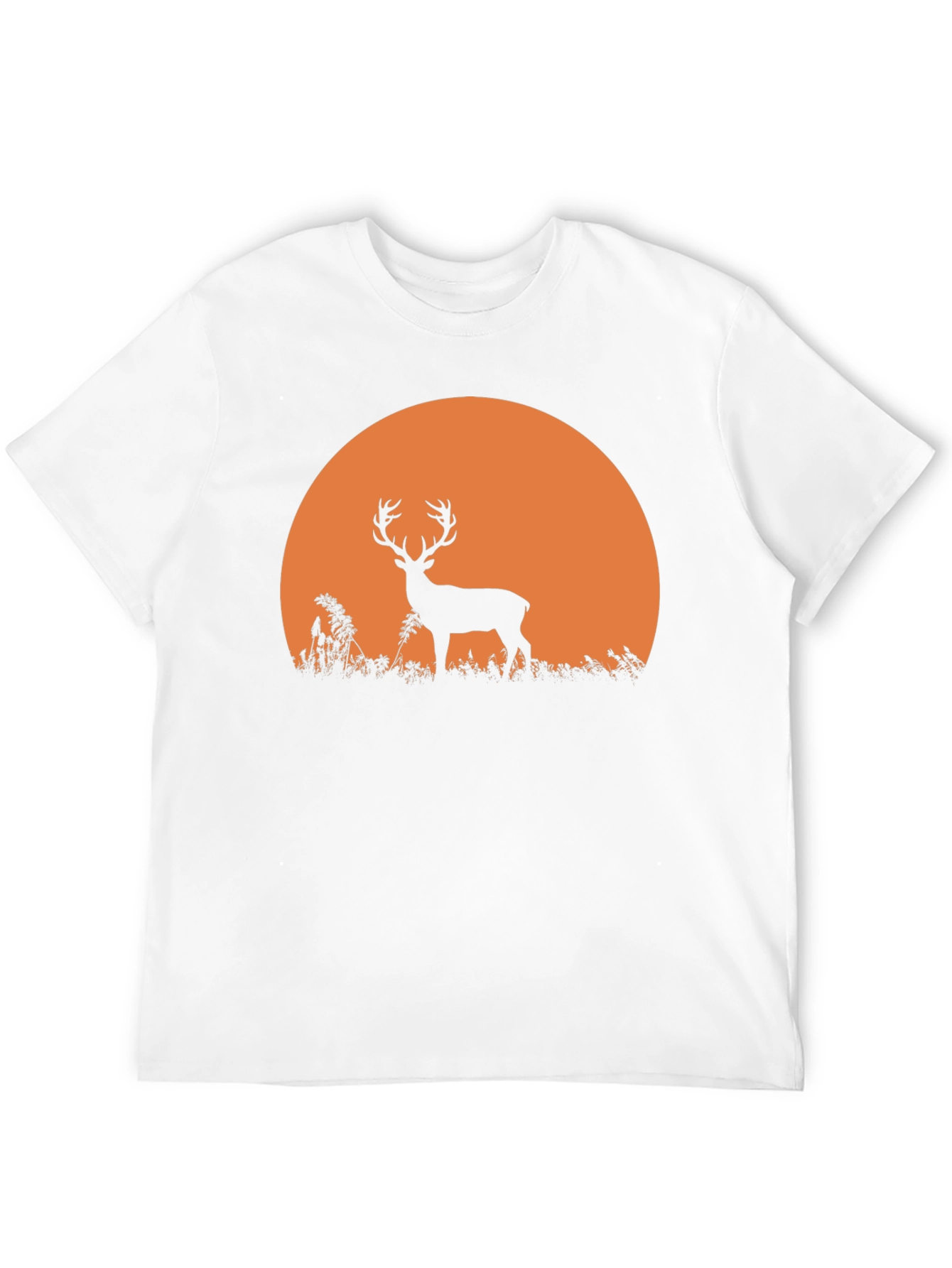 Deer Sunset Graphic Tee - Nature Inspired Black T-Shirt