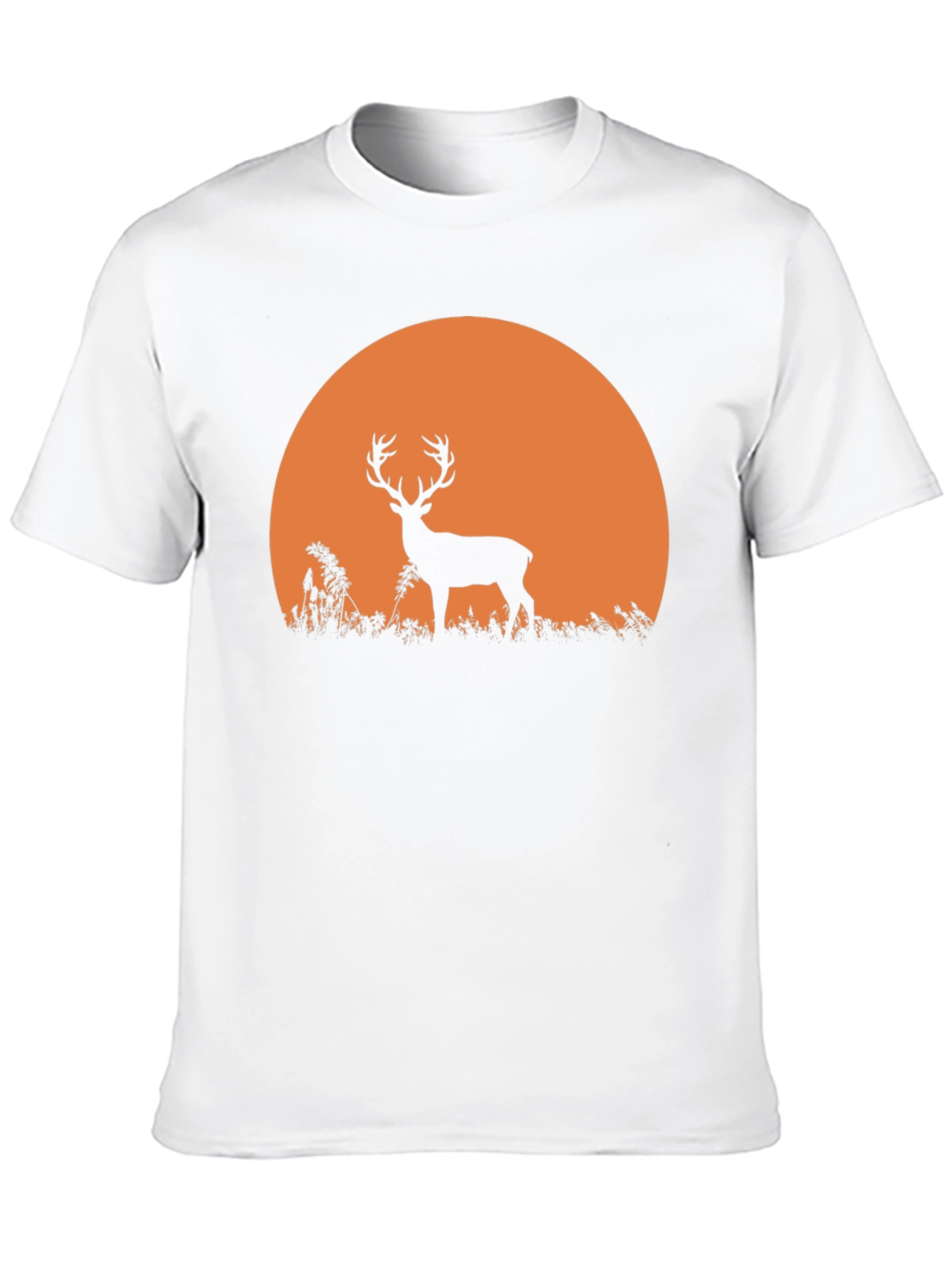 Deer Sunset Graphic Tee - Nature Inspired Black T-Shirt