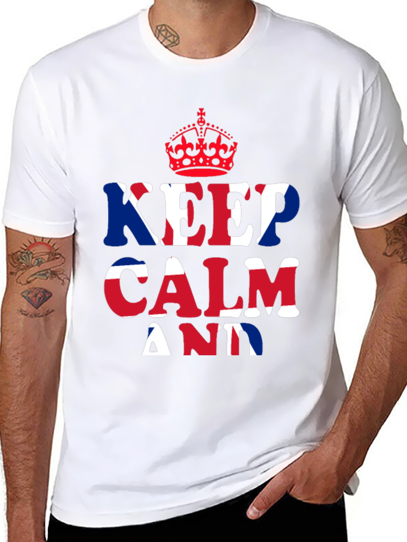 Keep Calm T-Shirt - British Union Jack Design