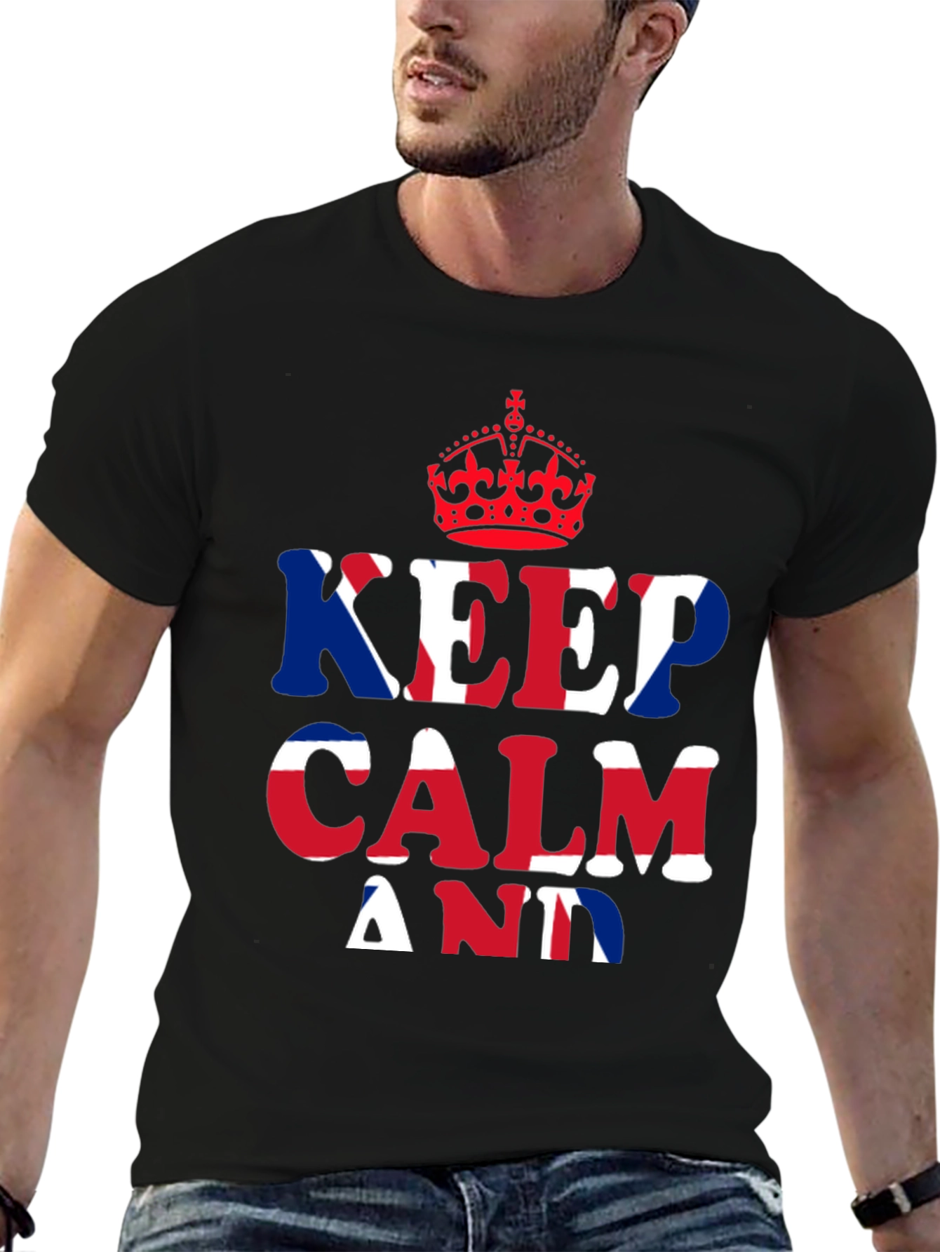 Keep Calm T-Shirt - British Union Jack Design