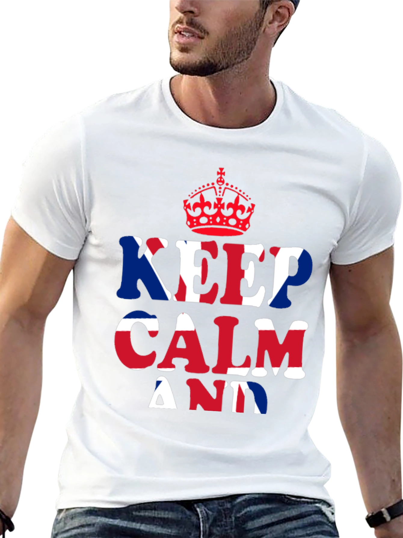 Keep Calm T-Shirt - British Union Jack Design
