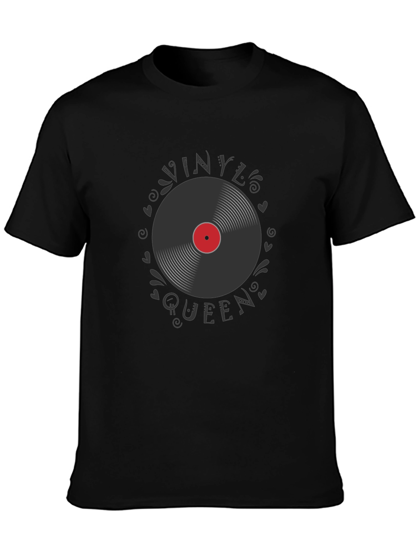 Vinyl Queen Graphic T-Shirt - Black