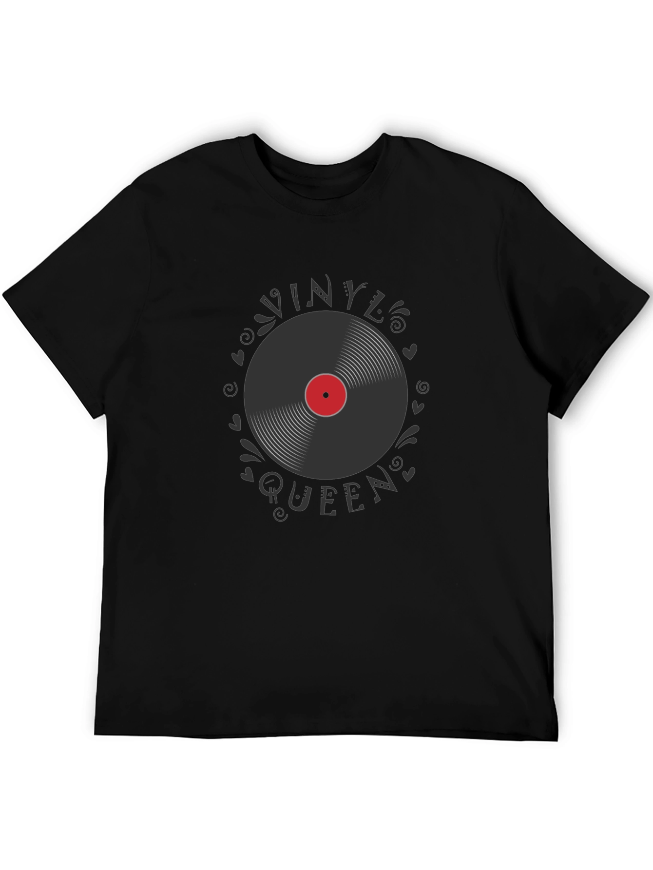 Vinyl Queen Graphic T-Shirt - Black