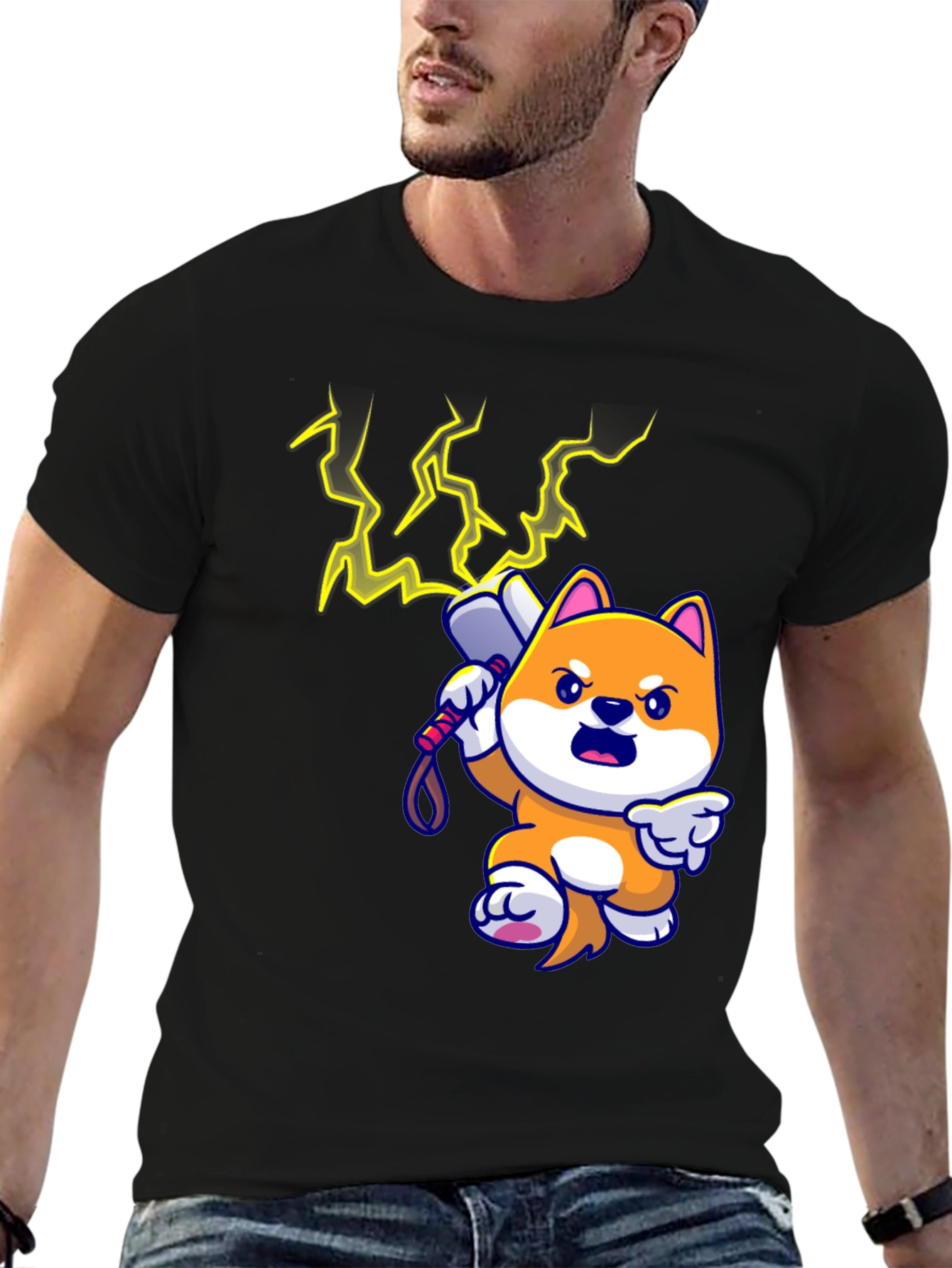 Doge Thor T-Shirt - Black