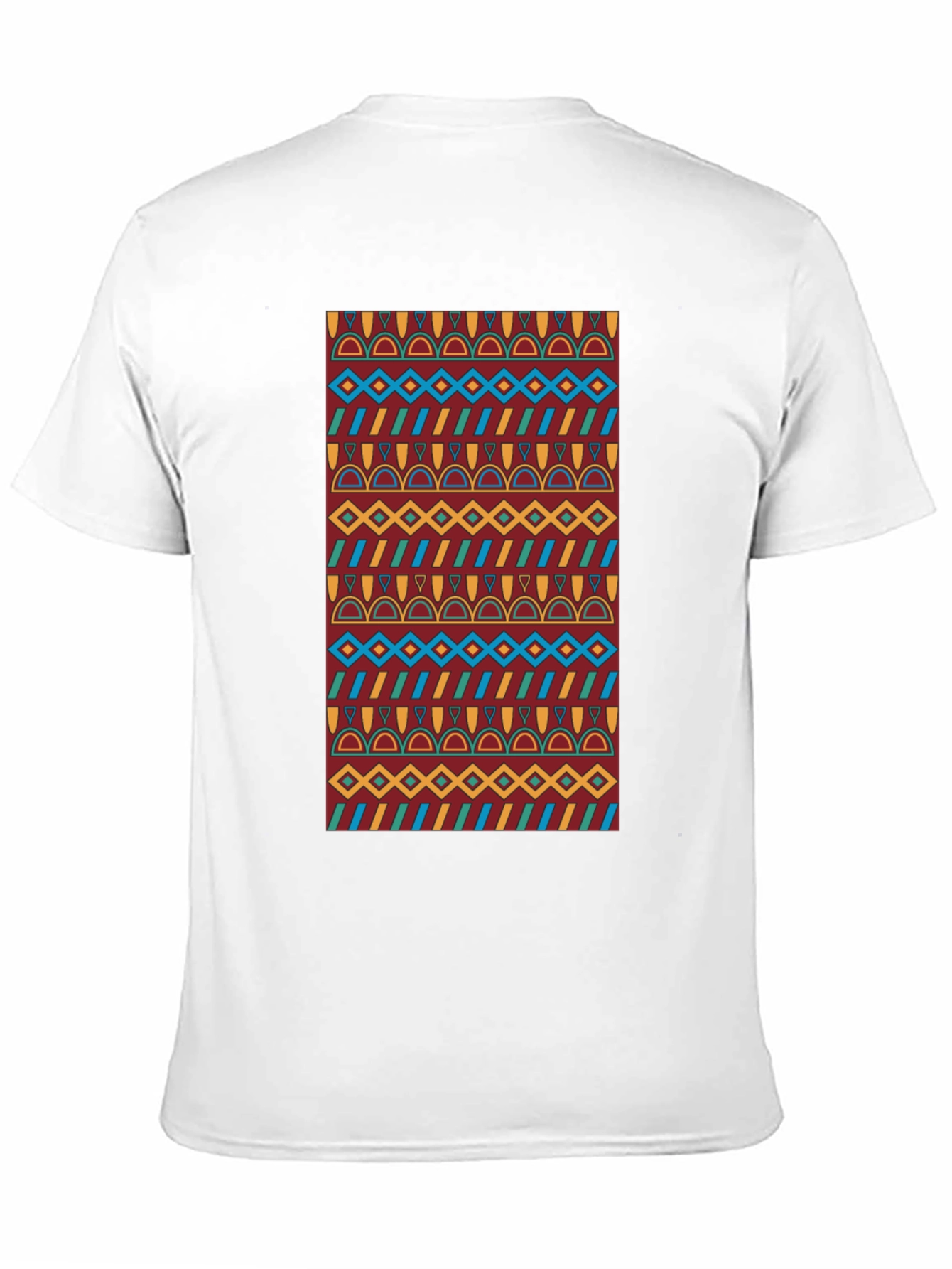 Patterned Graphic Print Tee - Casual Style