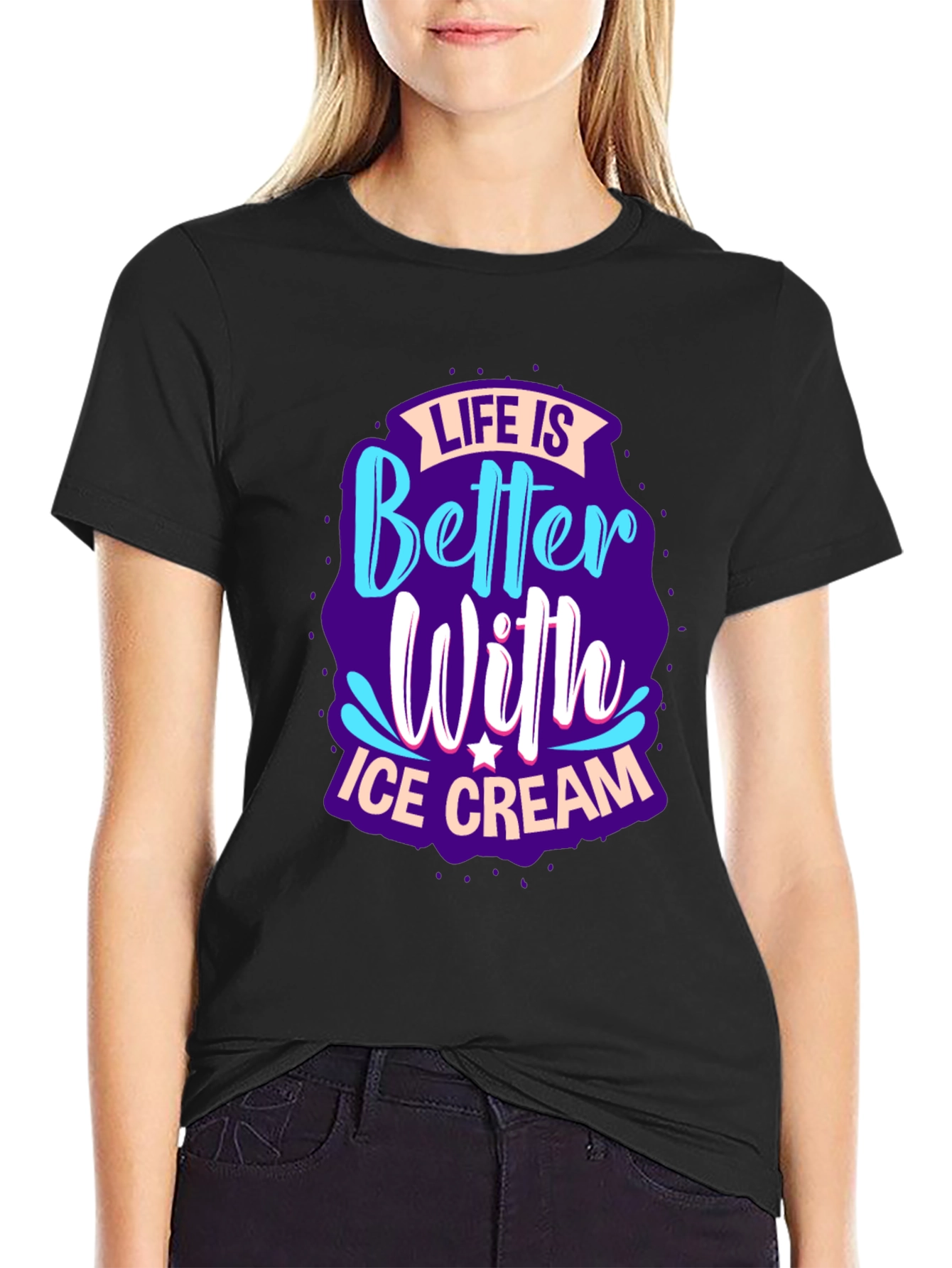 Life is Better With Ice Cream Graphic Tee
