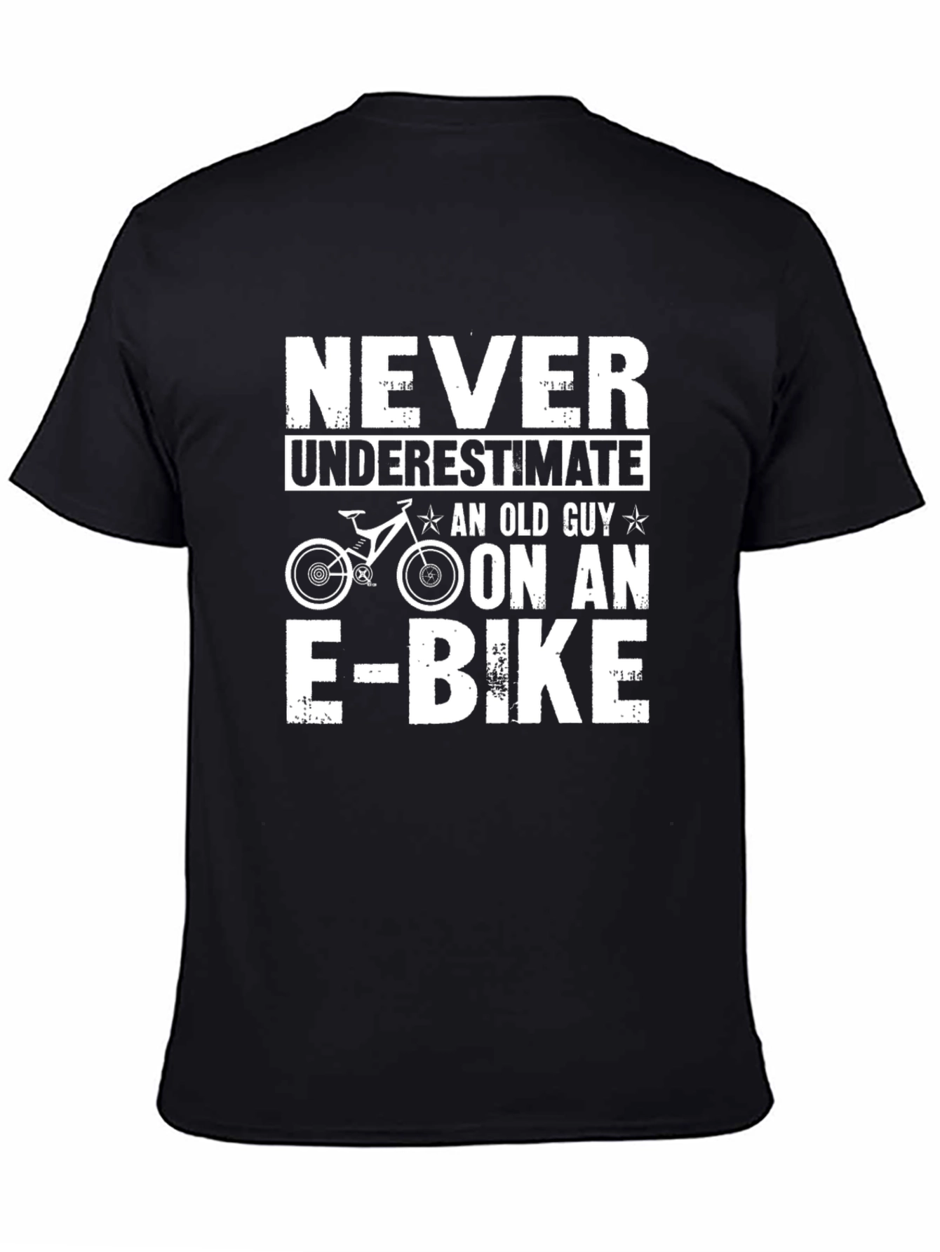 Never Underestimate an Old Guy on an E-Bike T-Shirt