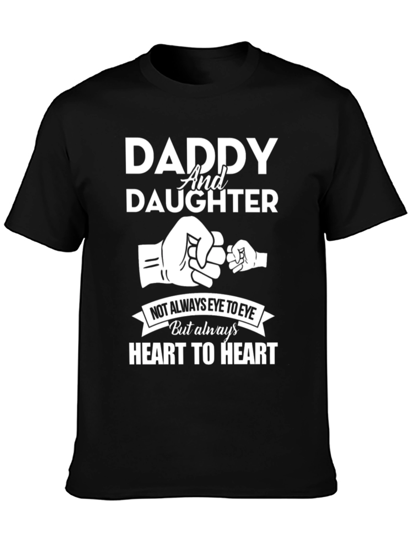 Daddy & Daughter Fist Bump Graphic T-Shirt