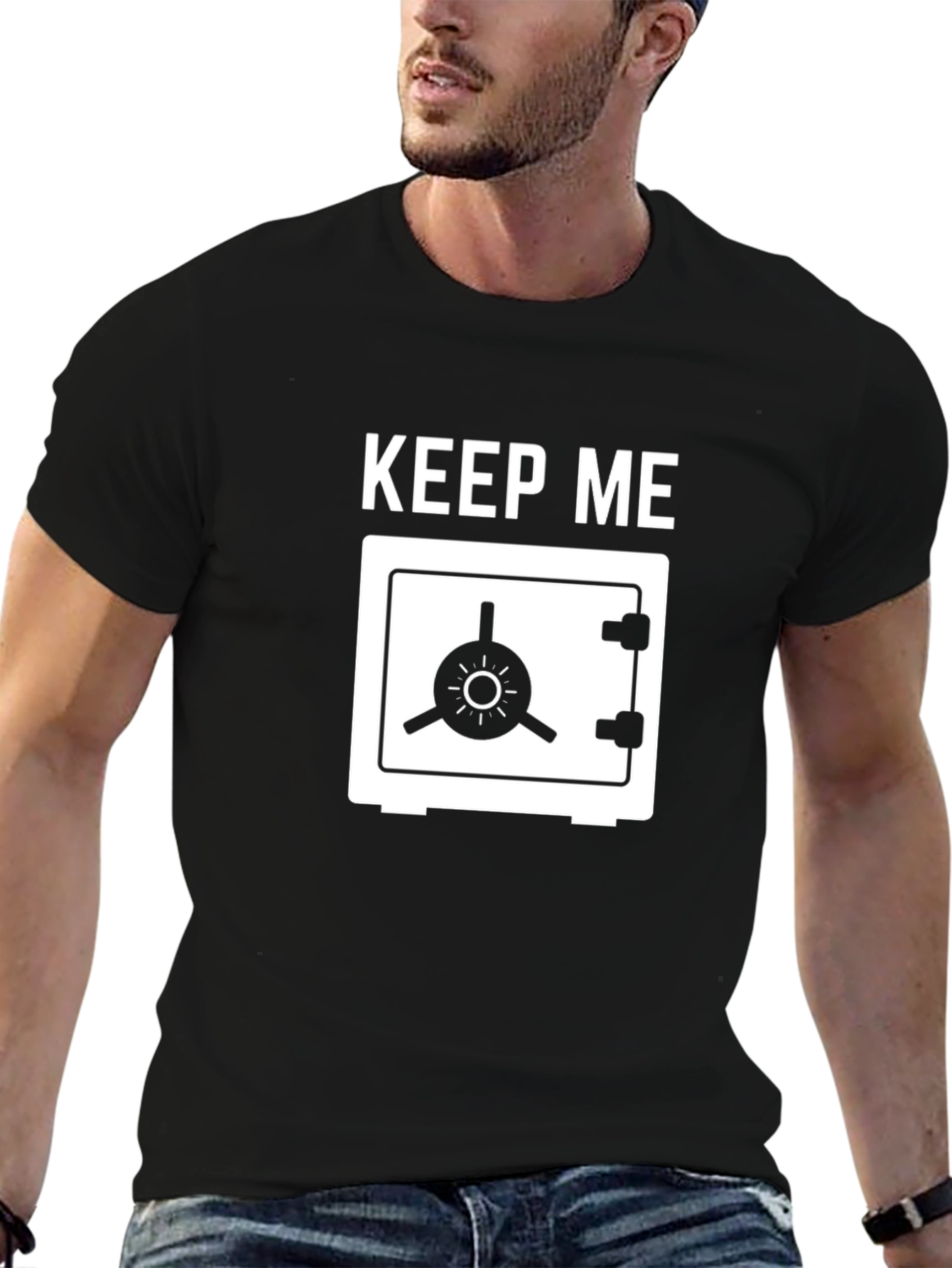 Keep Me Safe T-Shirt - Black Cotton Tee