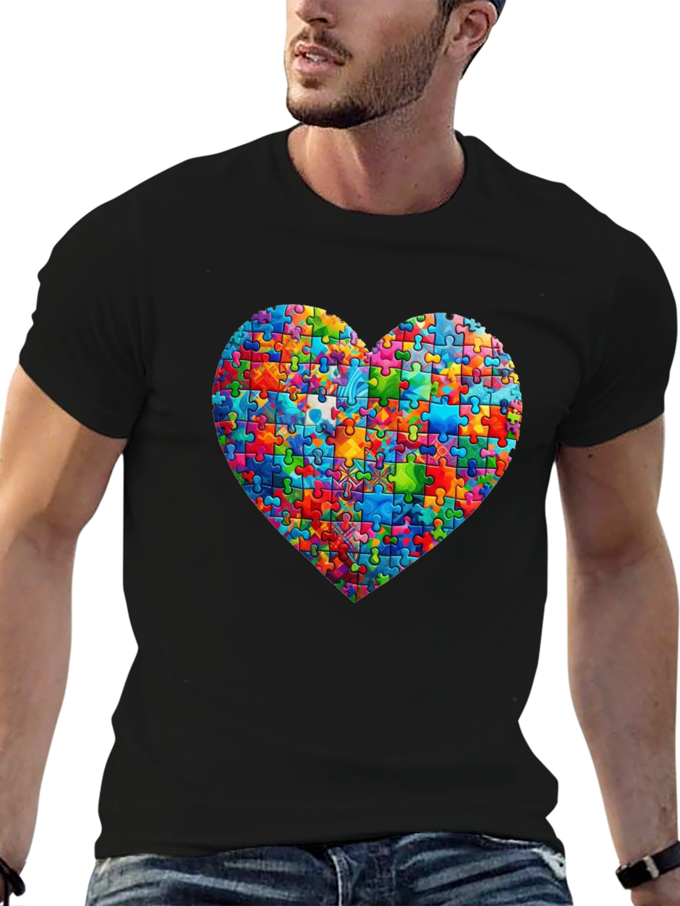 Puzzle Heart T-Shirt - Autism Awareness Tee