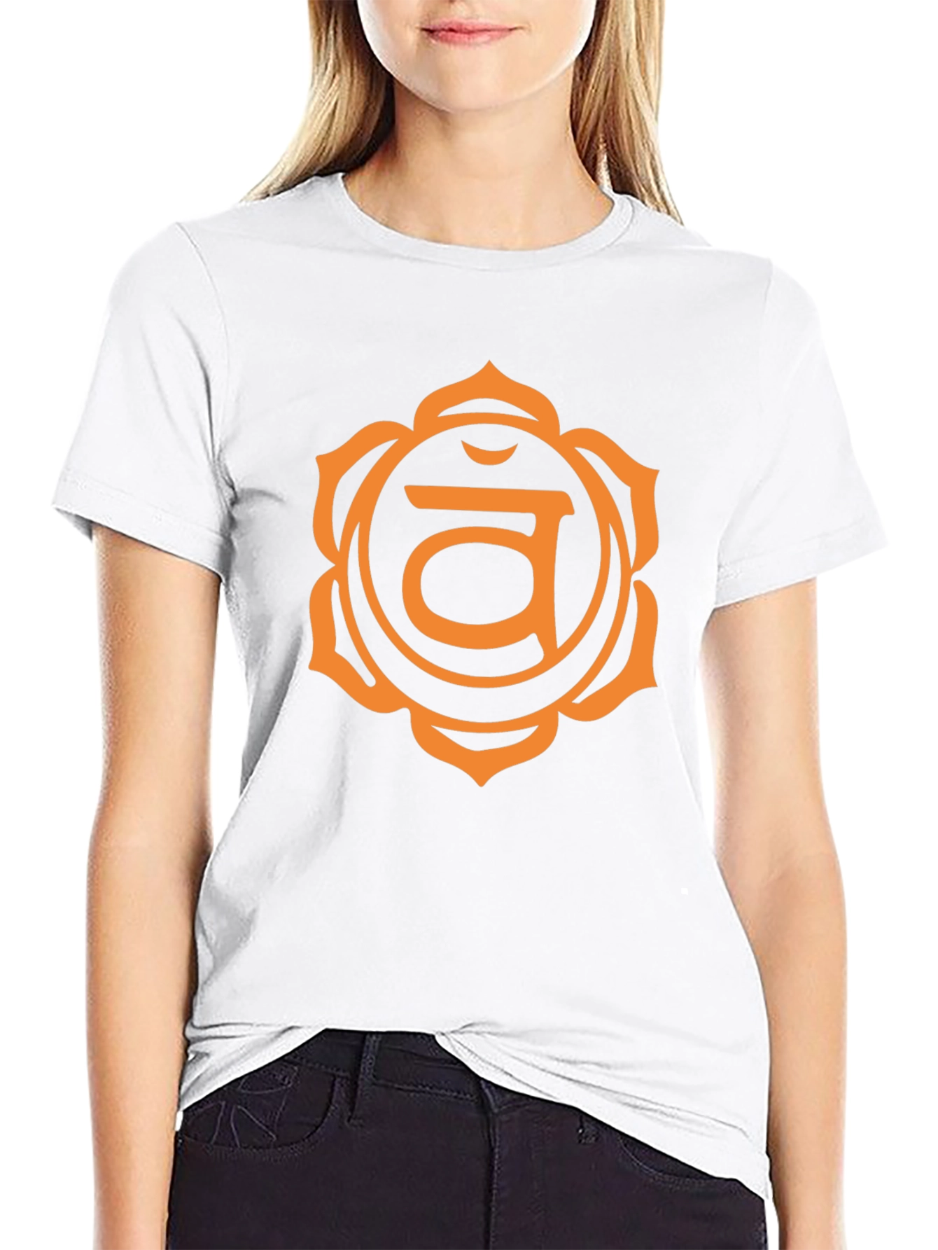 Root Chakra Graphic Tee - Black Cotton T-Shirt
