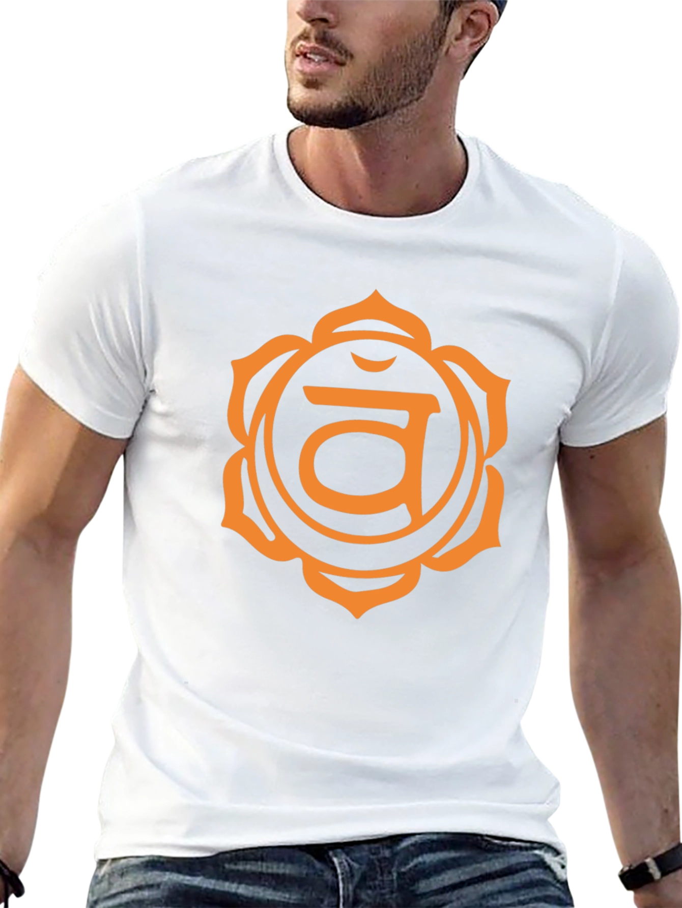 Root Chakra Graphic Tee - Black Cotton T-Shirt