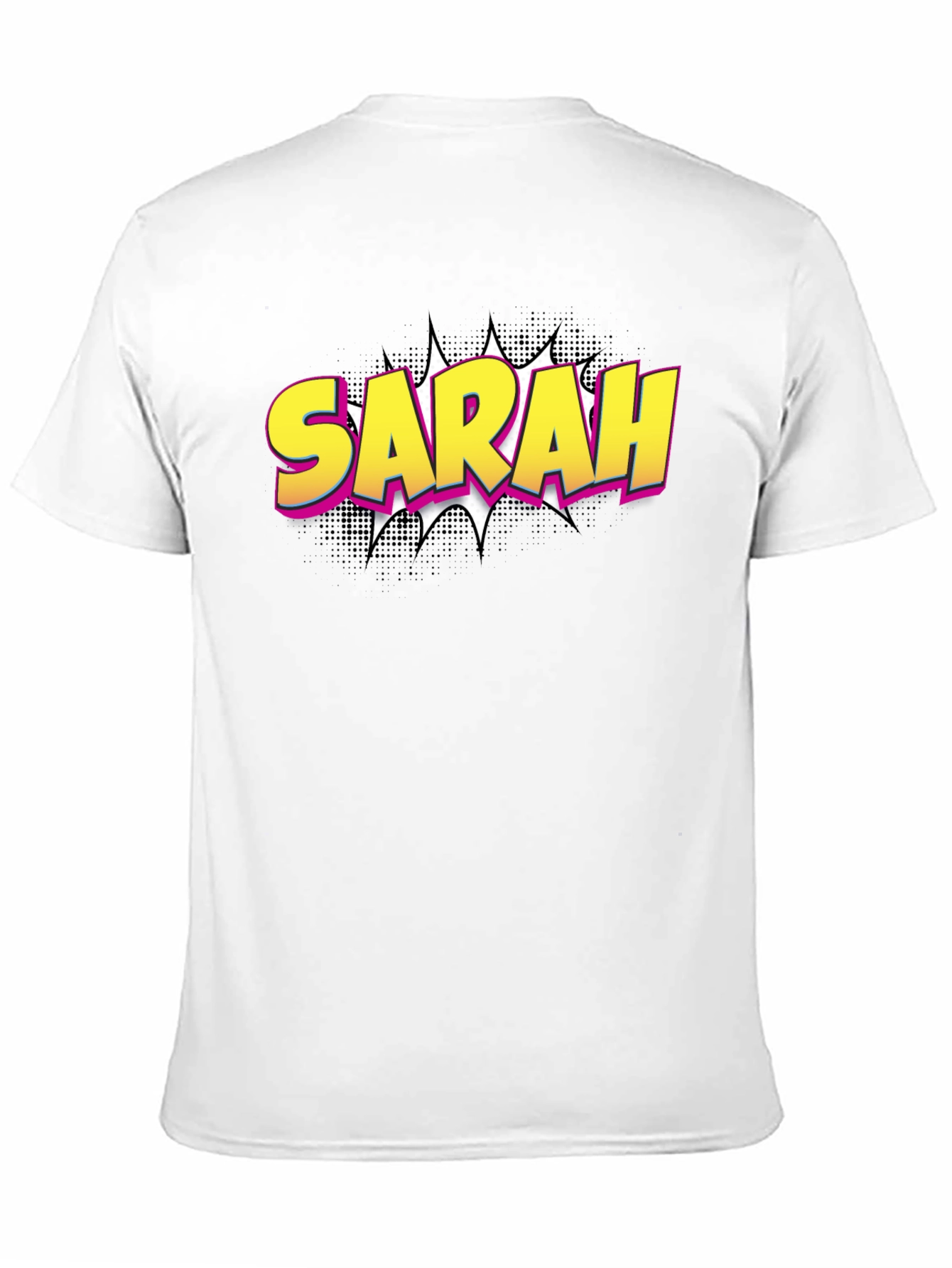 Sarah Comic Style Black T-Shirt